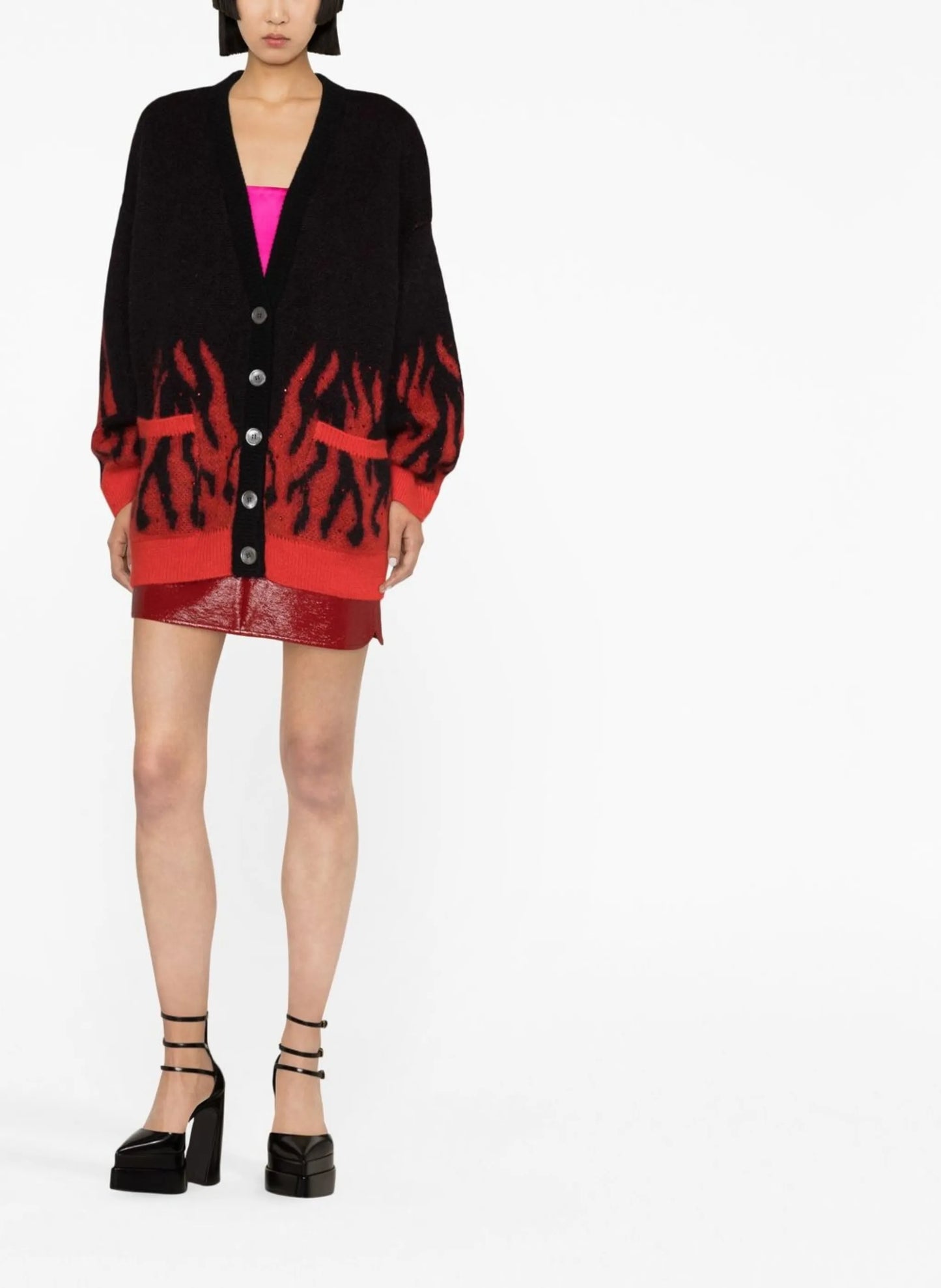 intarsia-knit cardigan