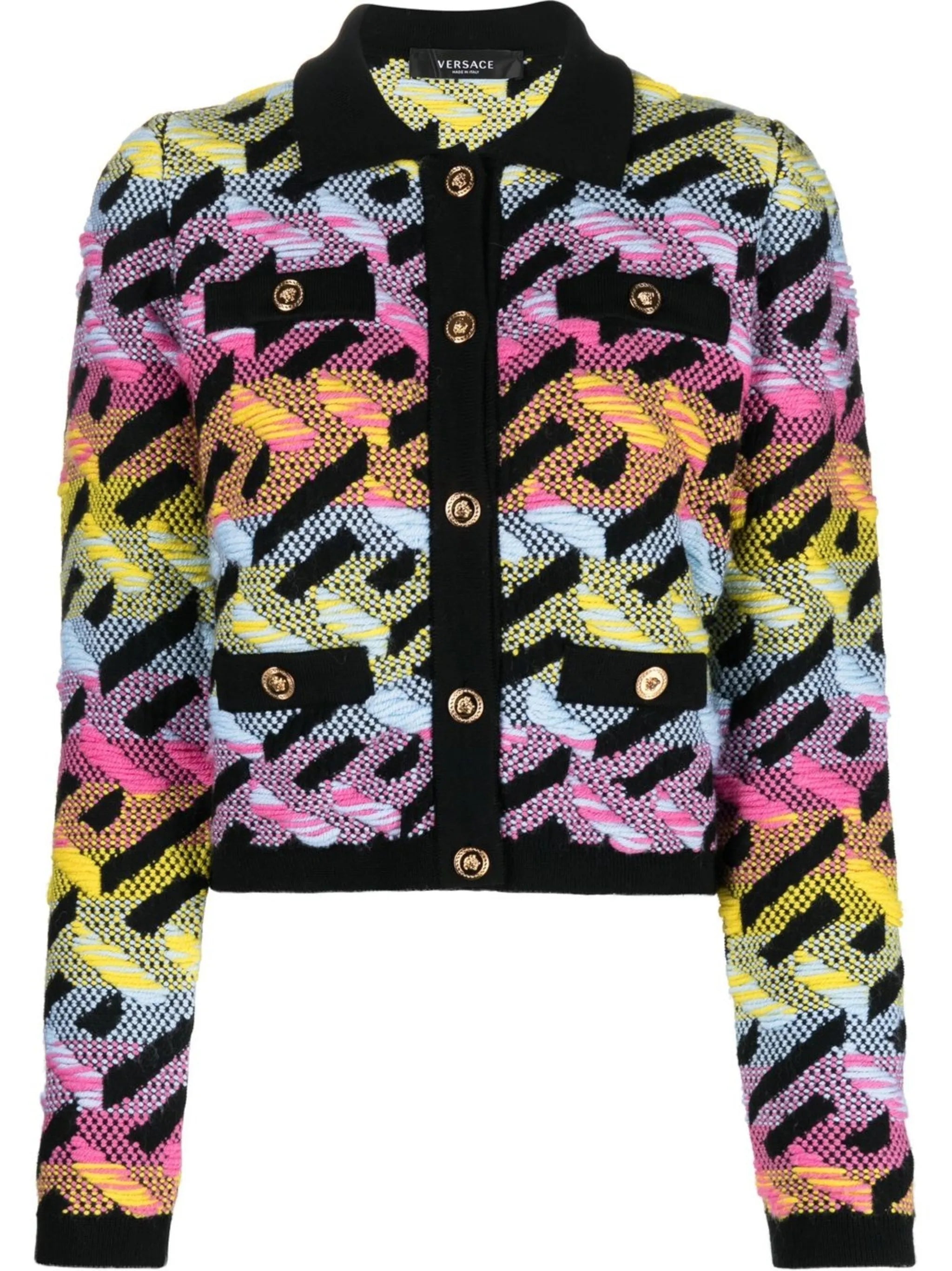 La Greca chunky-knit cardigan