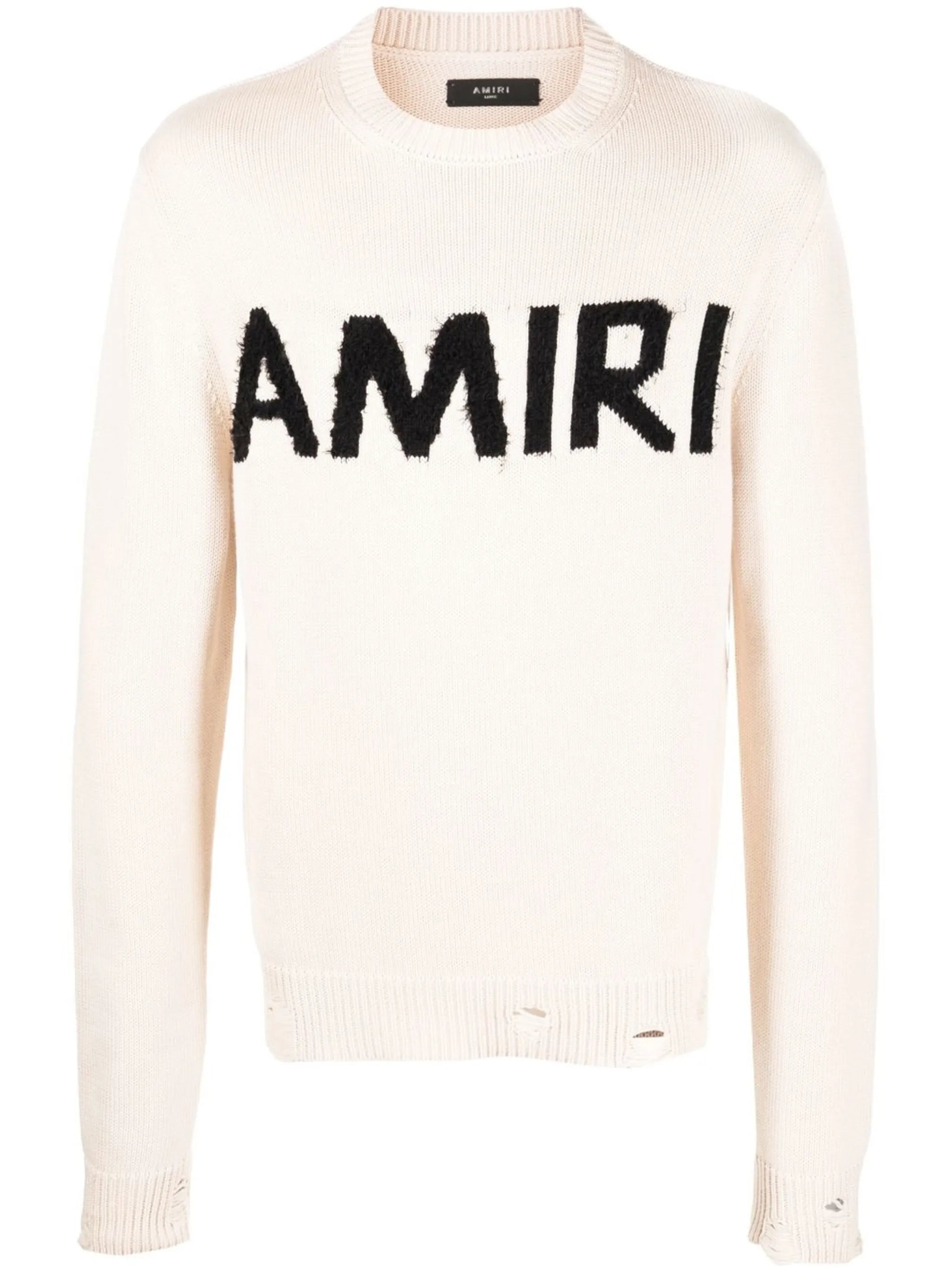 intarsia-knit ribbed-trim jumper