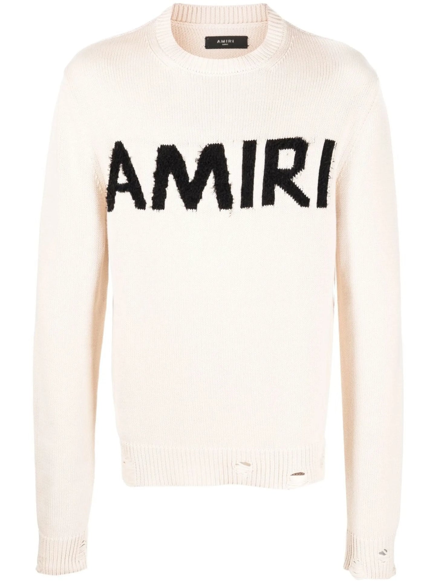intarsia-knit ribbed-trim jumper