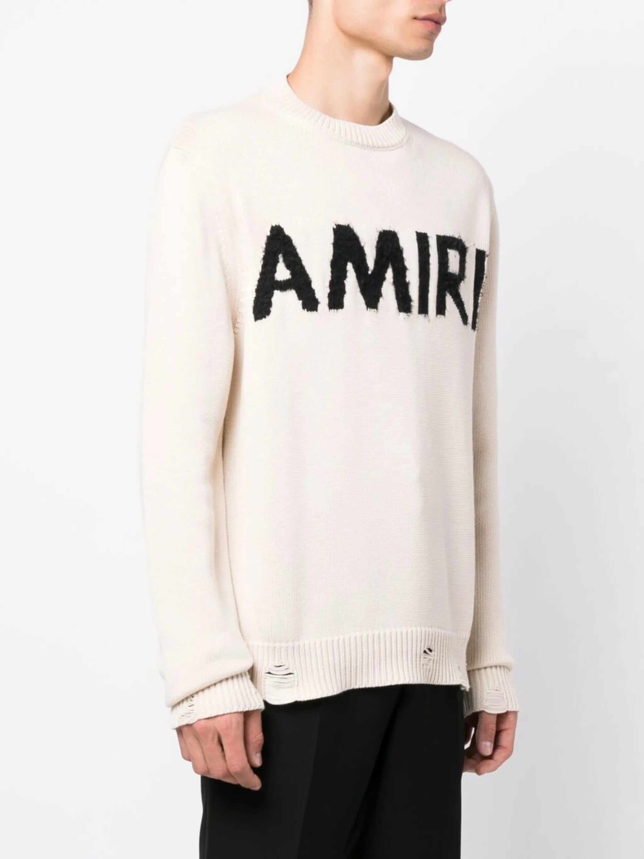 intarsia-knit ribbed-trim jumper
