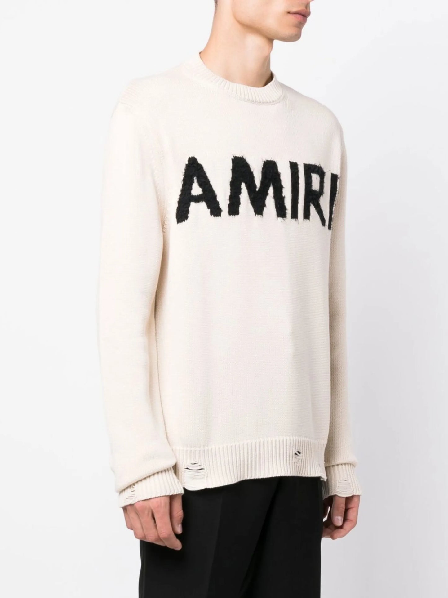 intarsia-knit ribbed-trim jumper