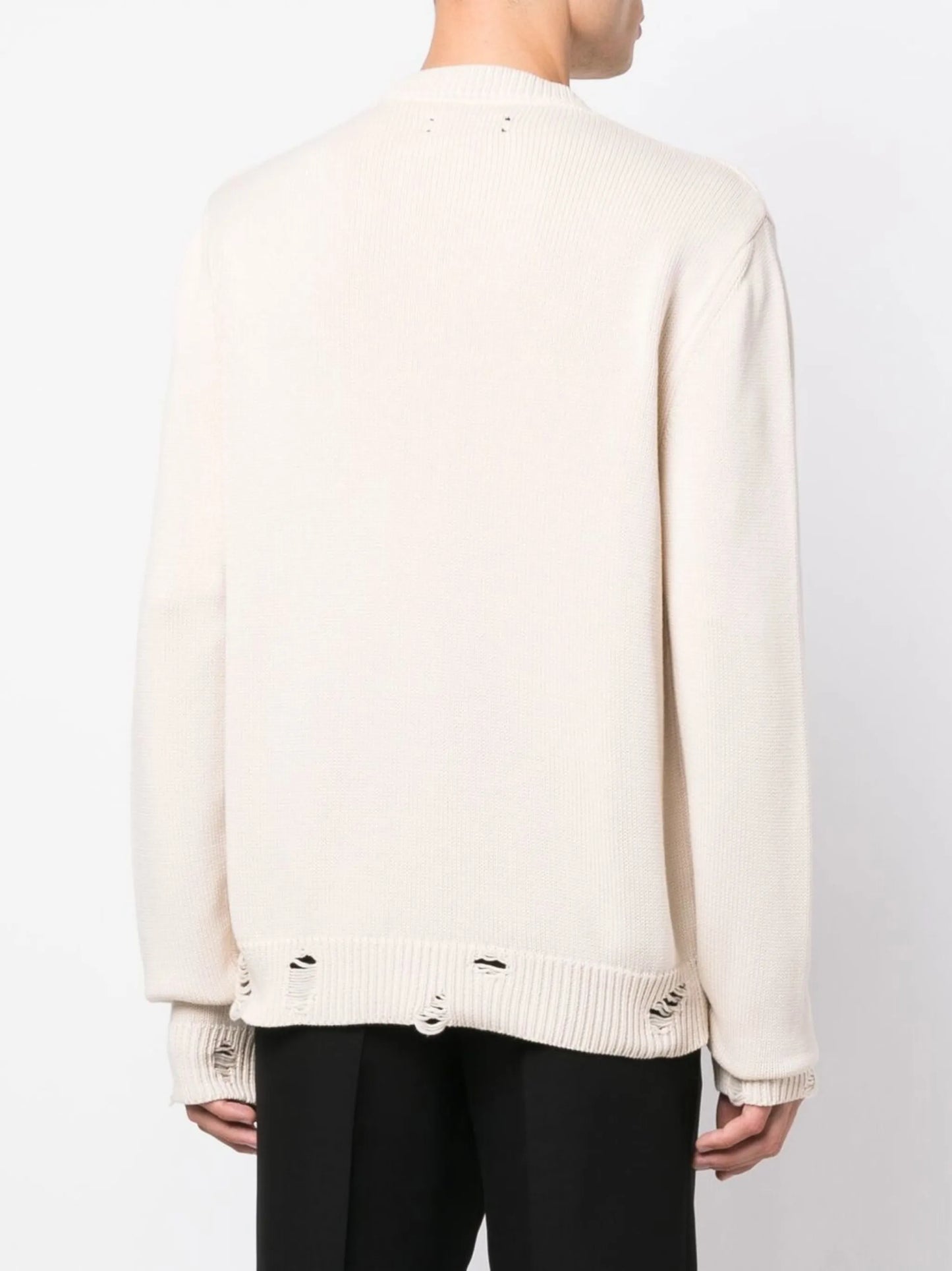 intarsia-knit ribbed-trim jumper