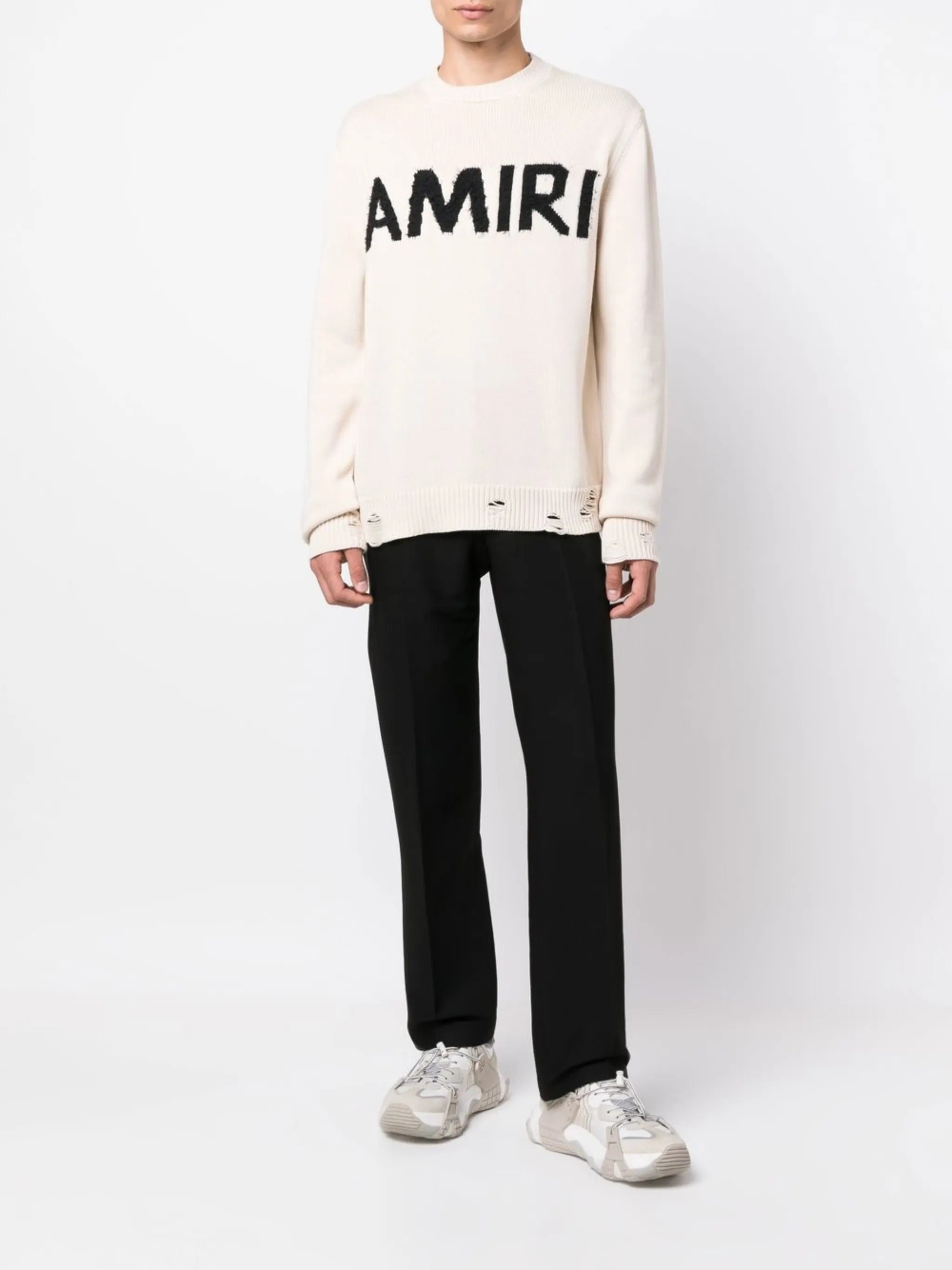 intarsia-knit ribbed-trim jumper