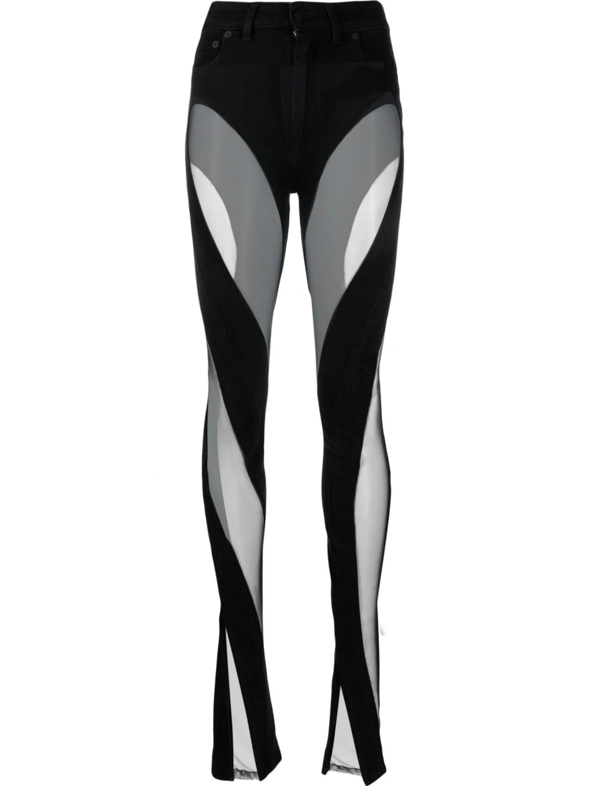 sheer-panel leggings
