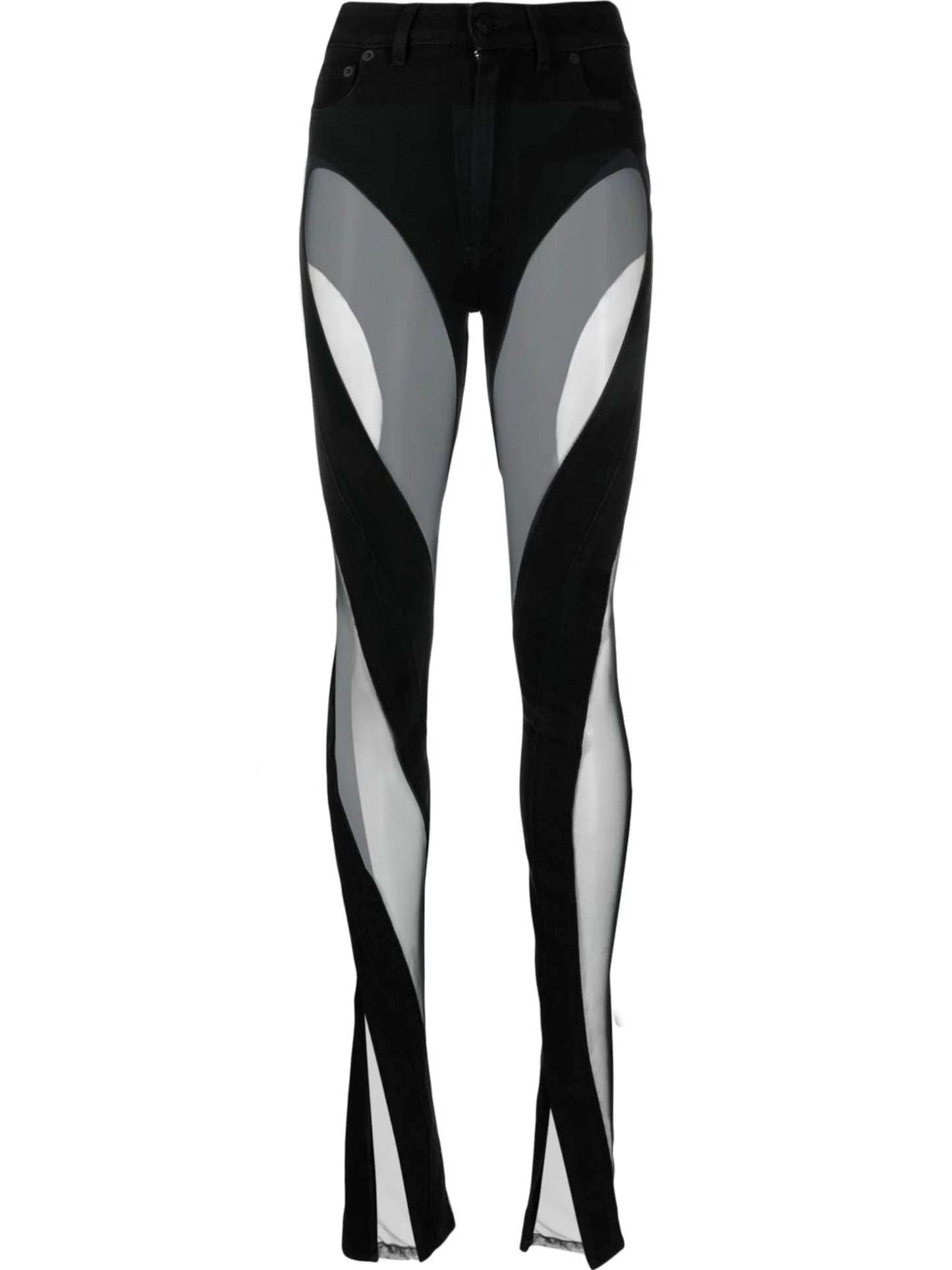 sheer-panel leggings