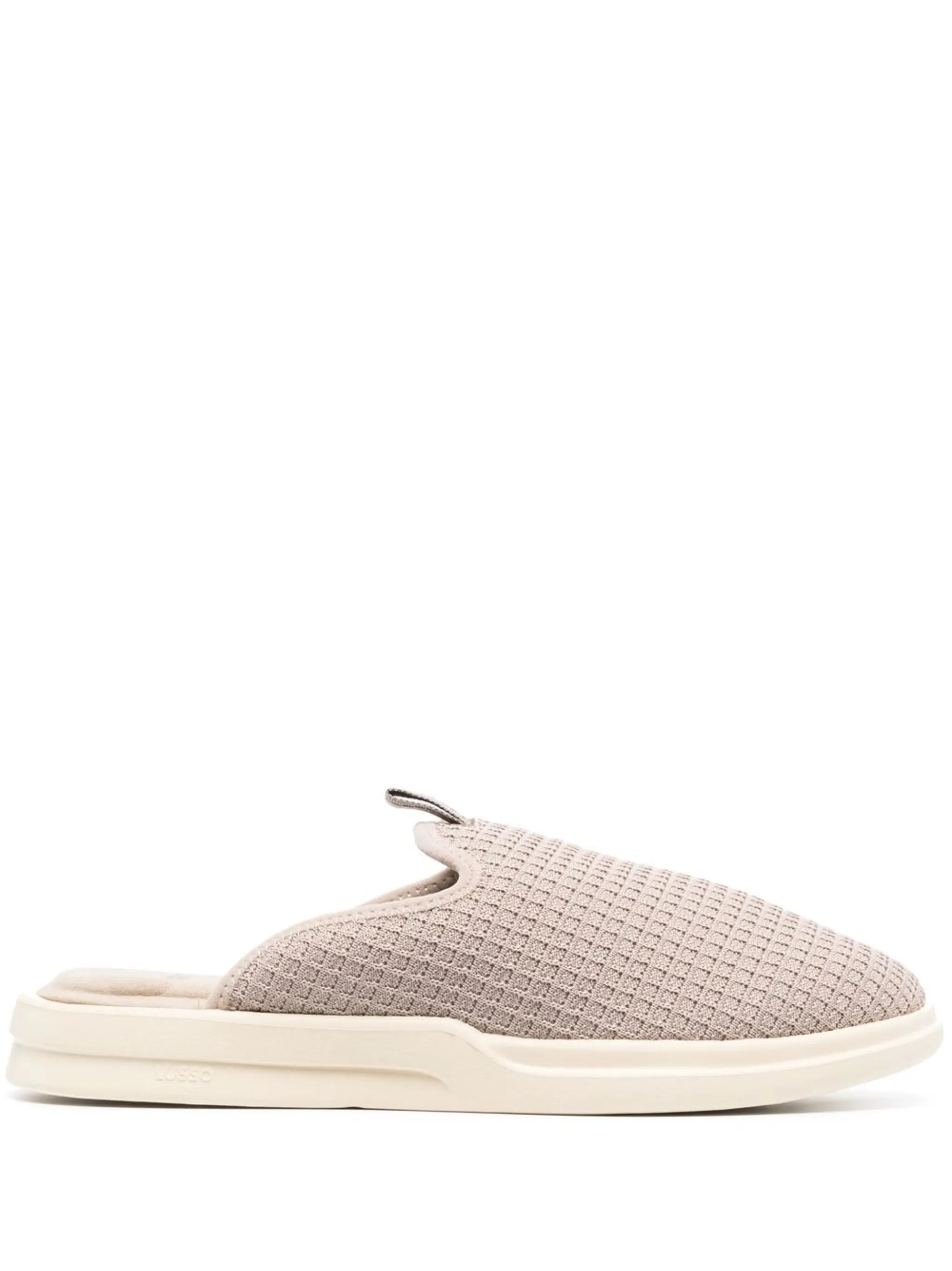 waffle-knit slippers