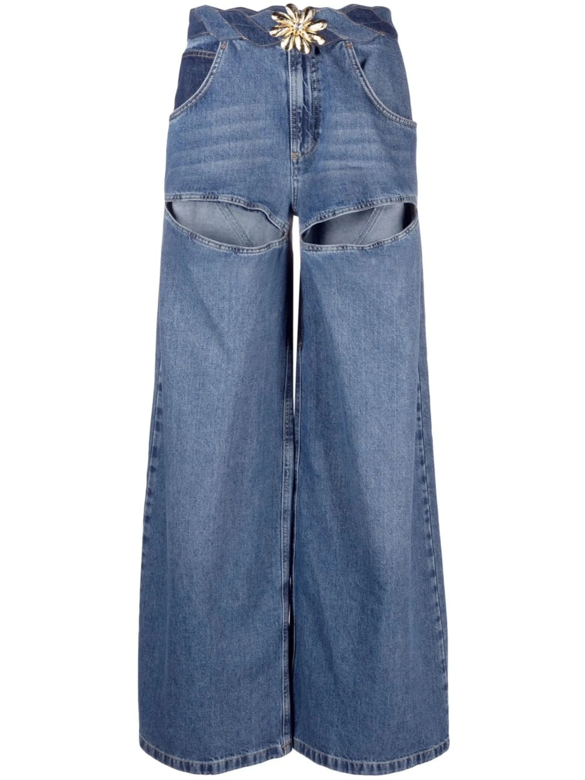 Wide Leg Slit jeans
