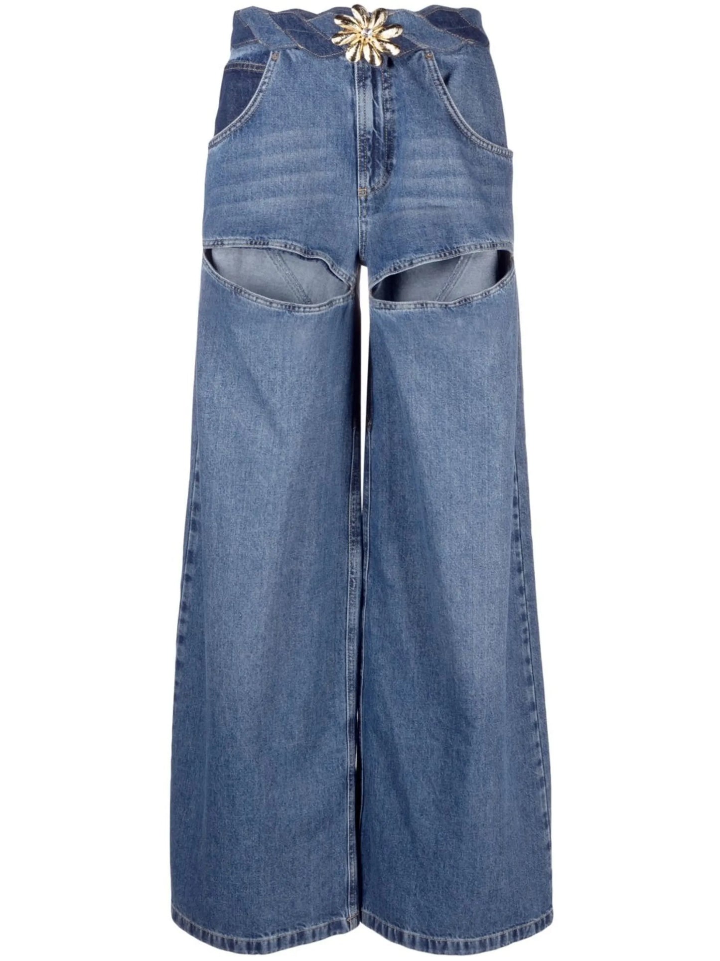 Wide Leg Slit jeans