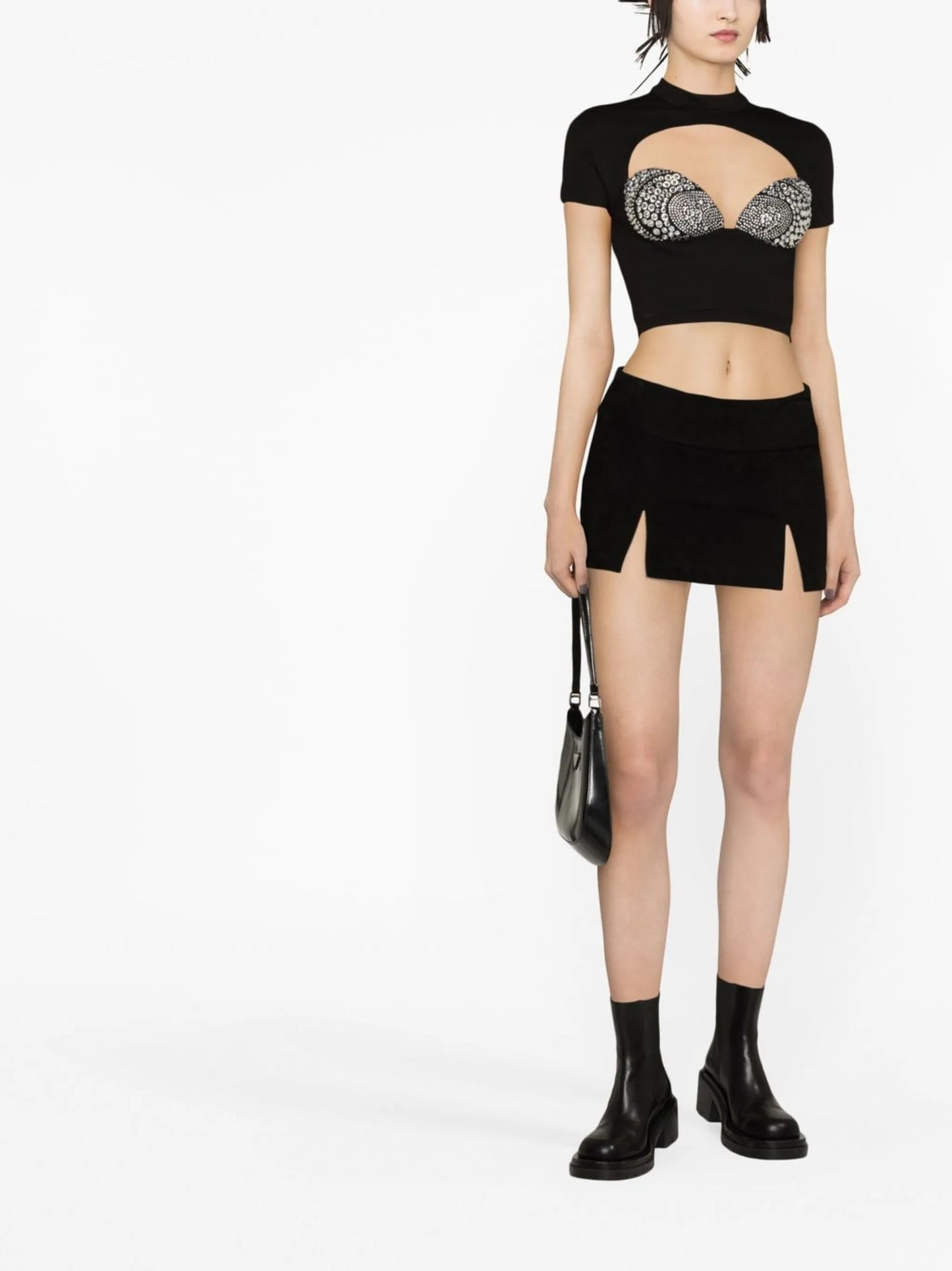 mussel cup crystal-embellished T-shirt