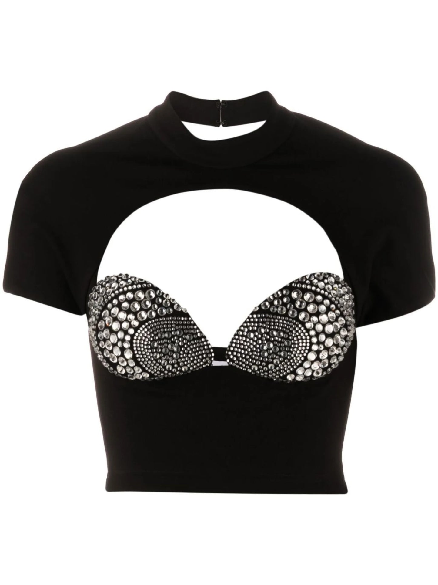 mussel cup crystal-embellished T-shirt