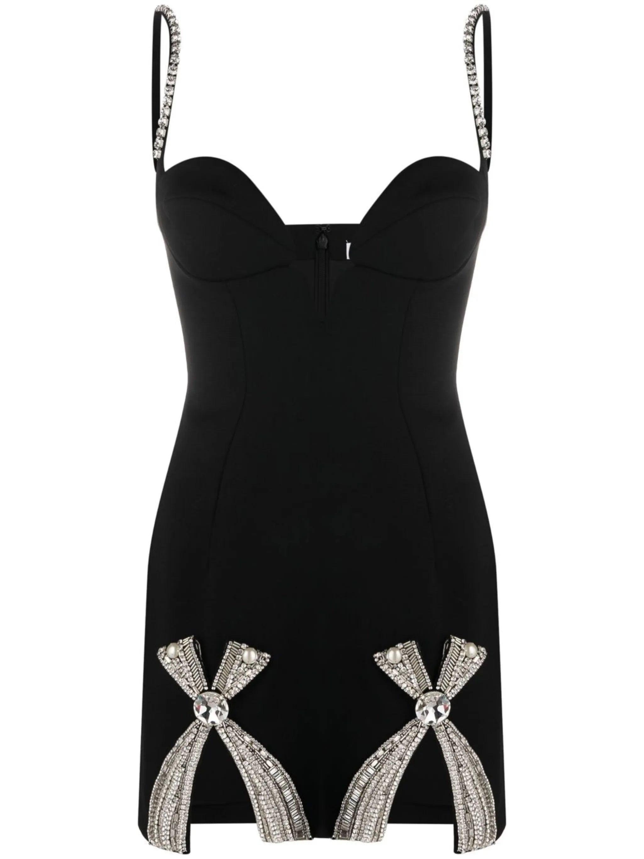 bow-detail sleeveless mini dress