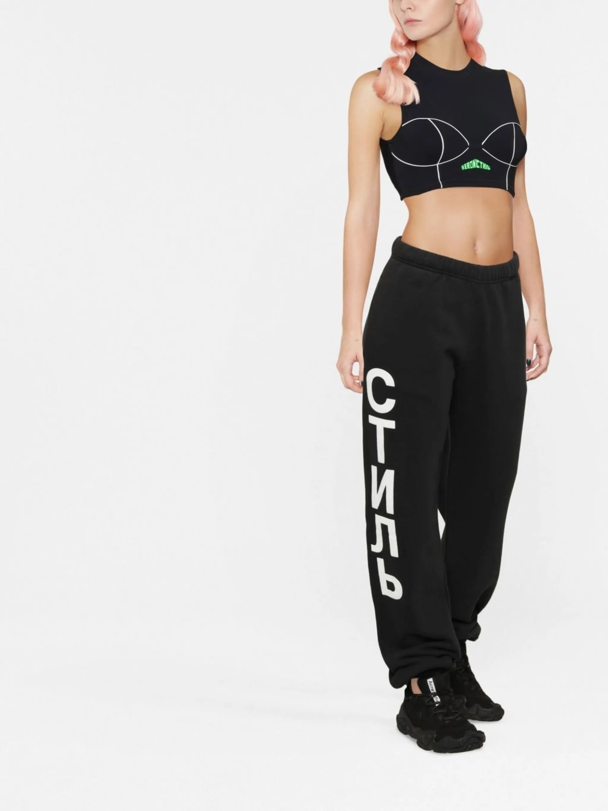 logo-print track pants