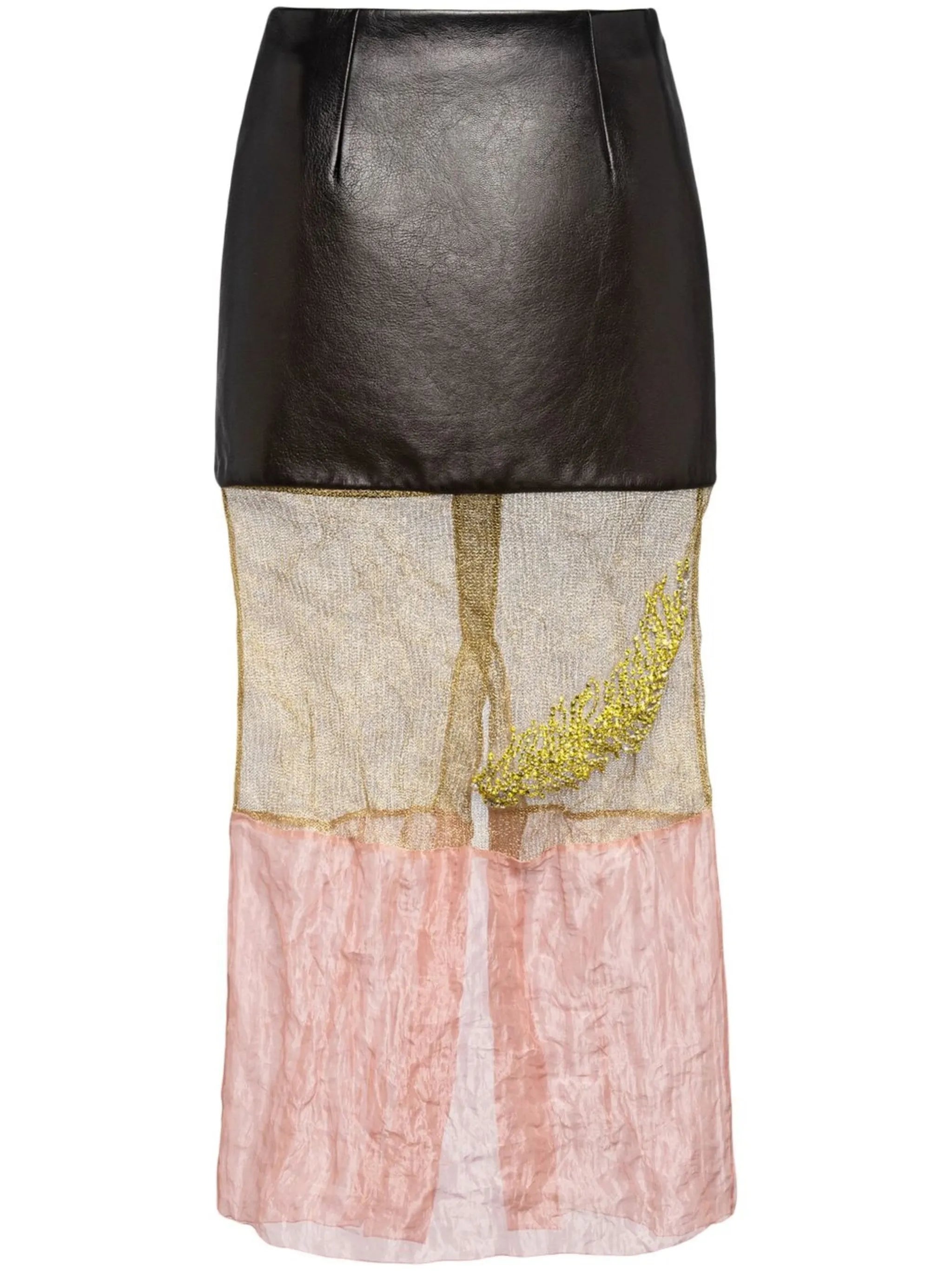 panelled midi skirt