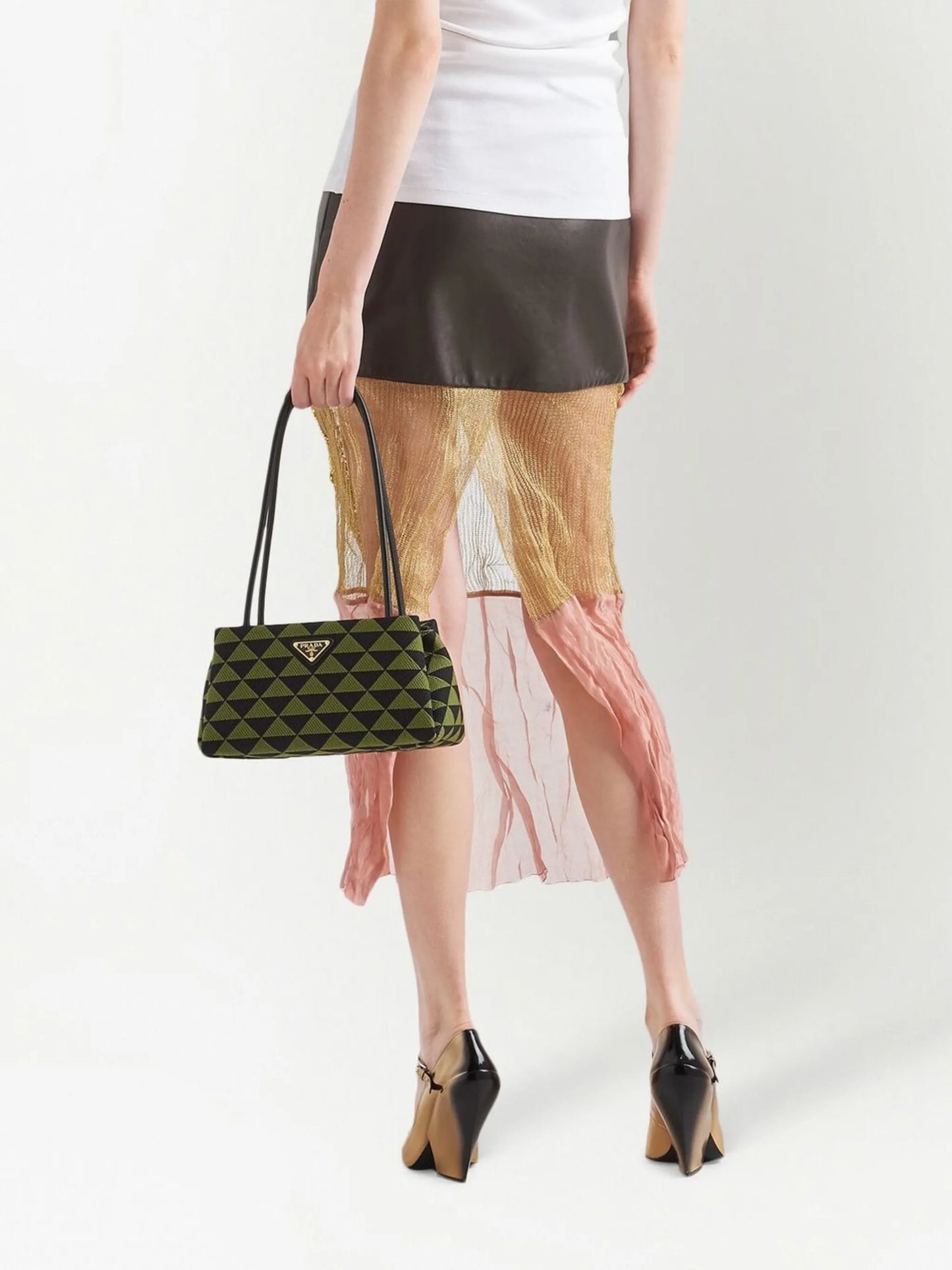 panelled midi skirt