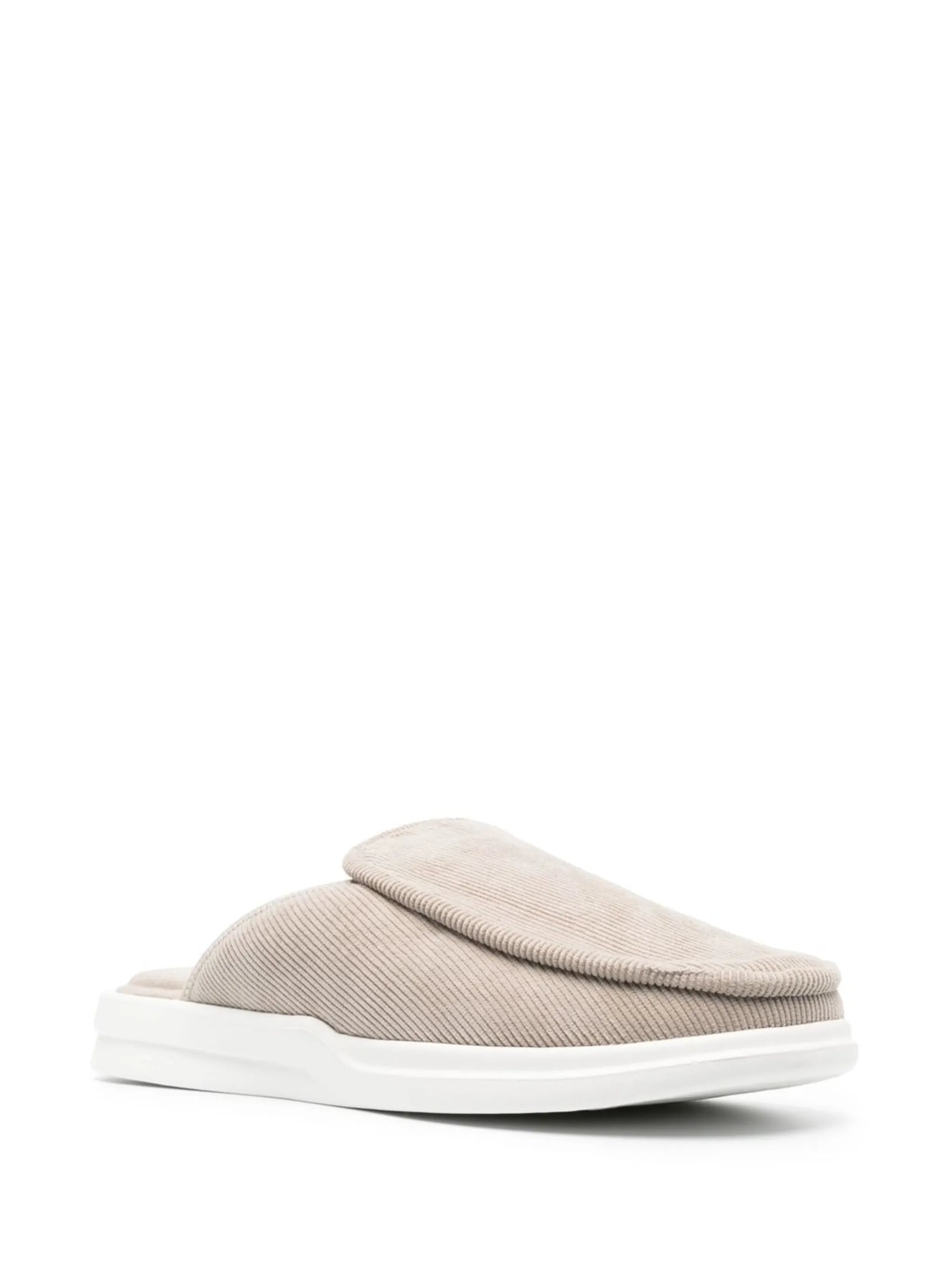 corduroy round-toe slippers