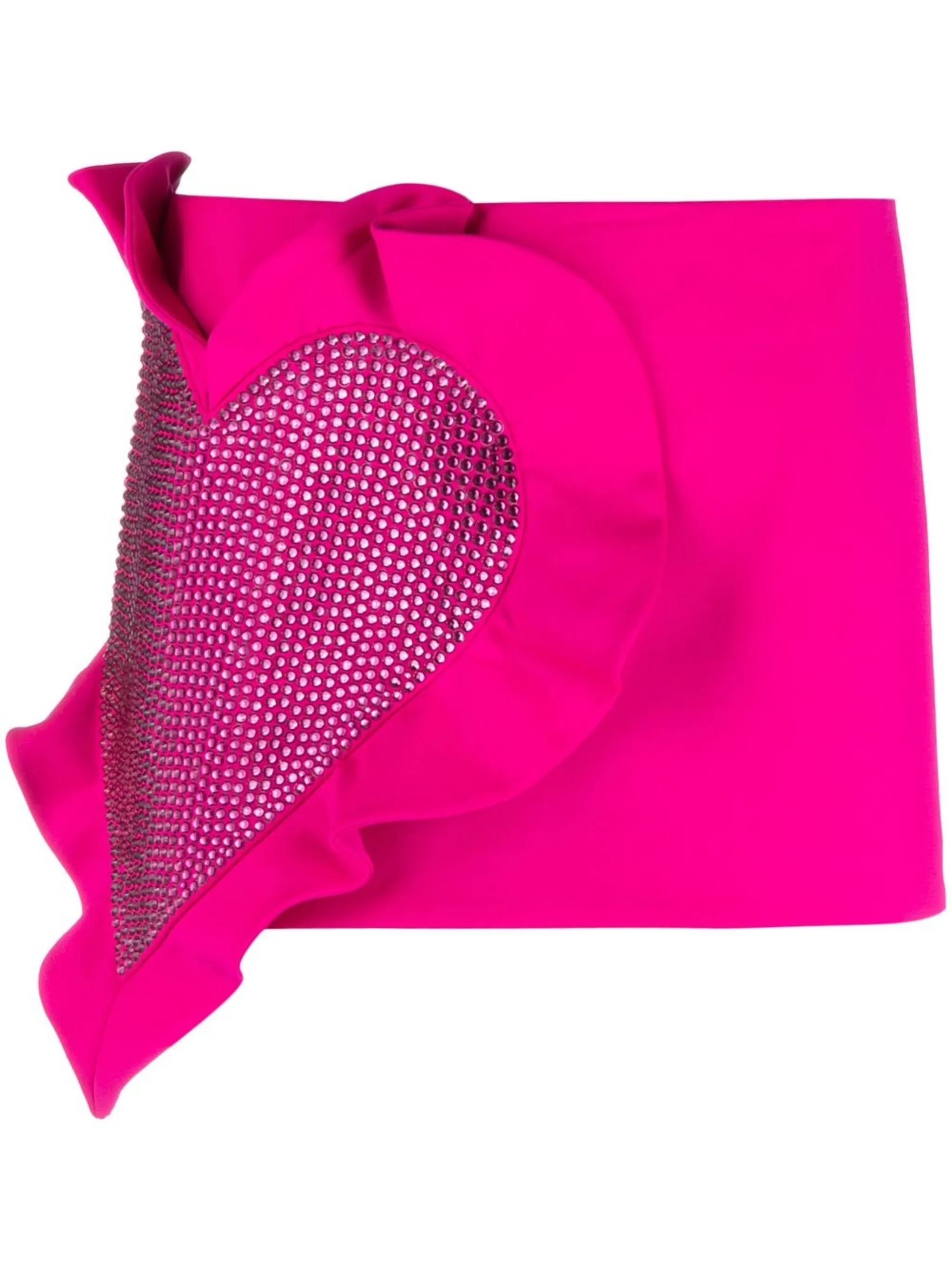 heart ruffle mini skirt