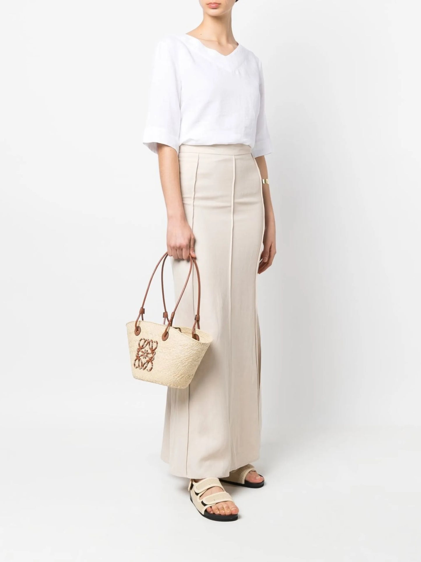 small Anagram woven tote bag