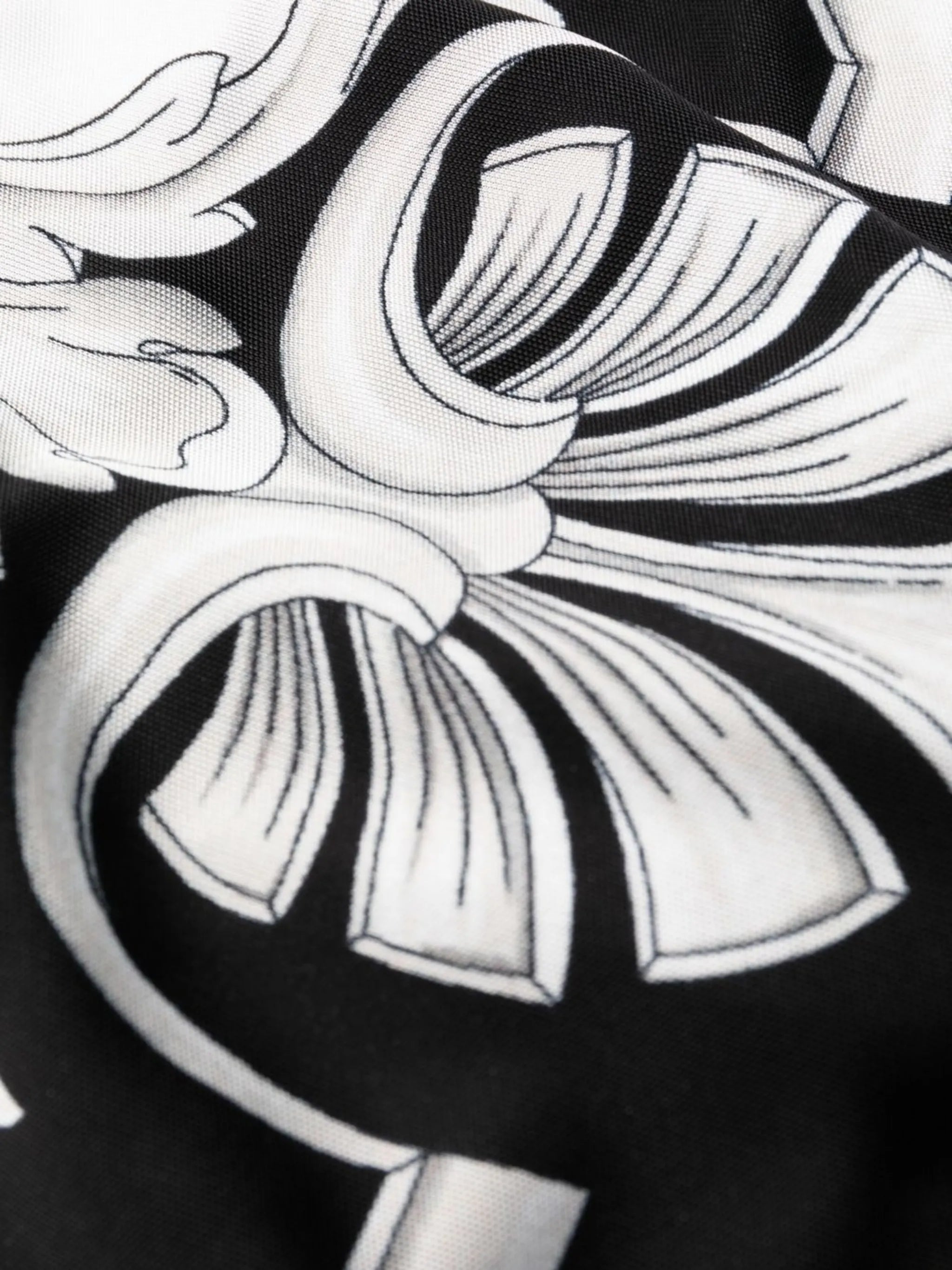 Barocco-print cut-out midi dress