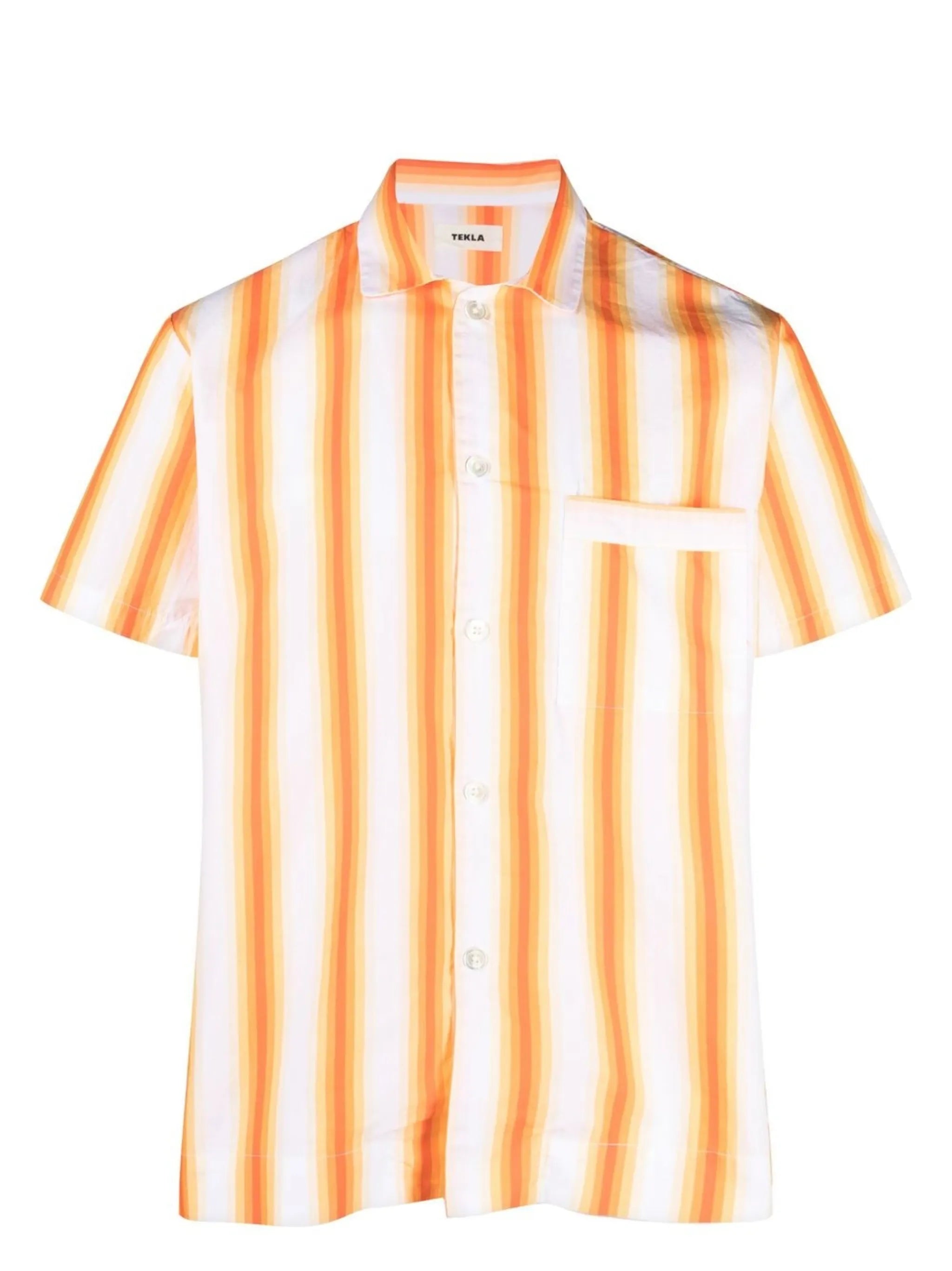striped short-sleeved pyjama shirt