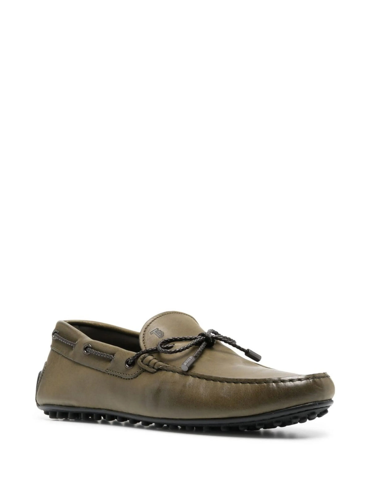 bow-detail leather loafers