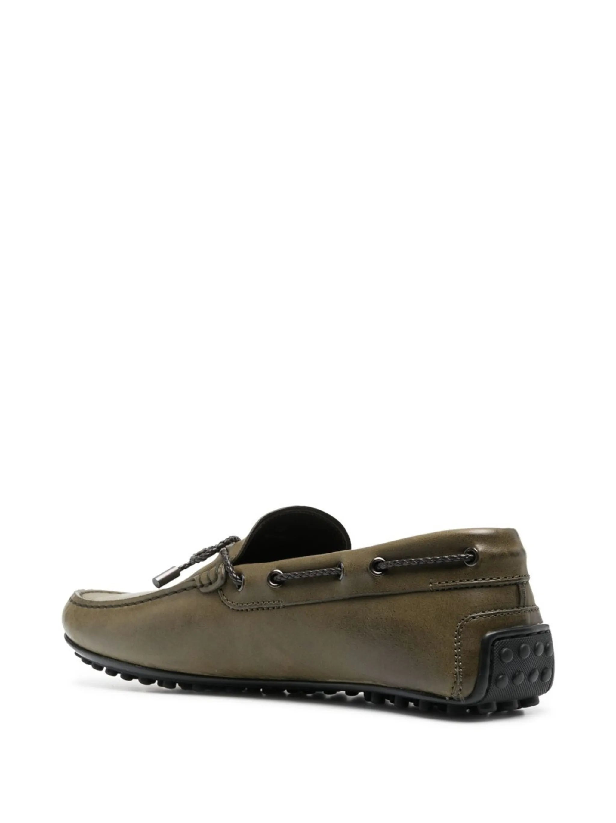 bow-detail leather loafers