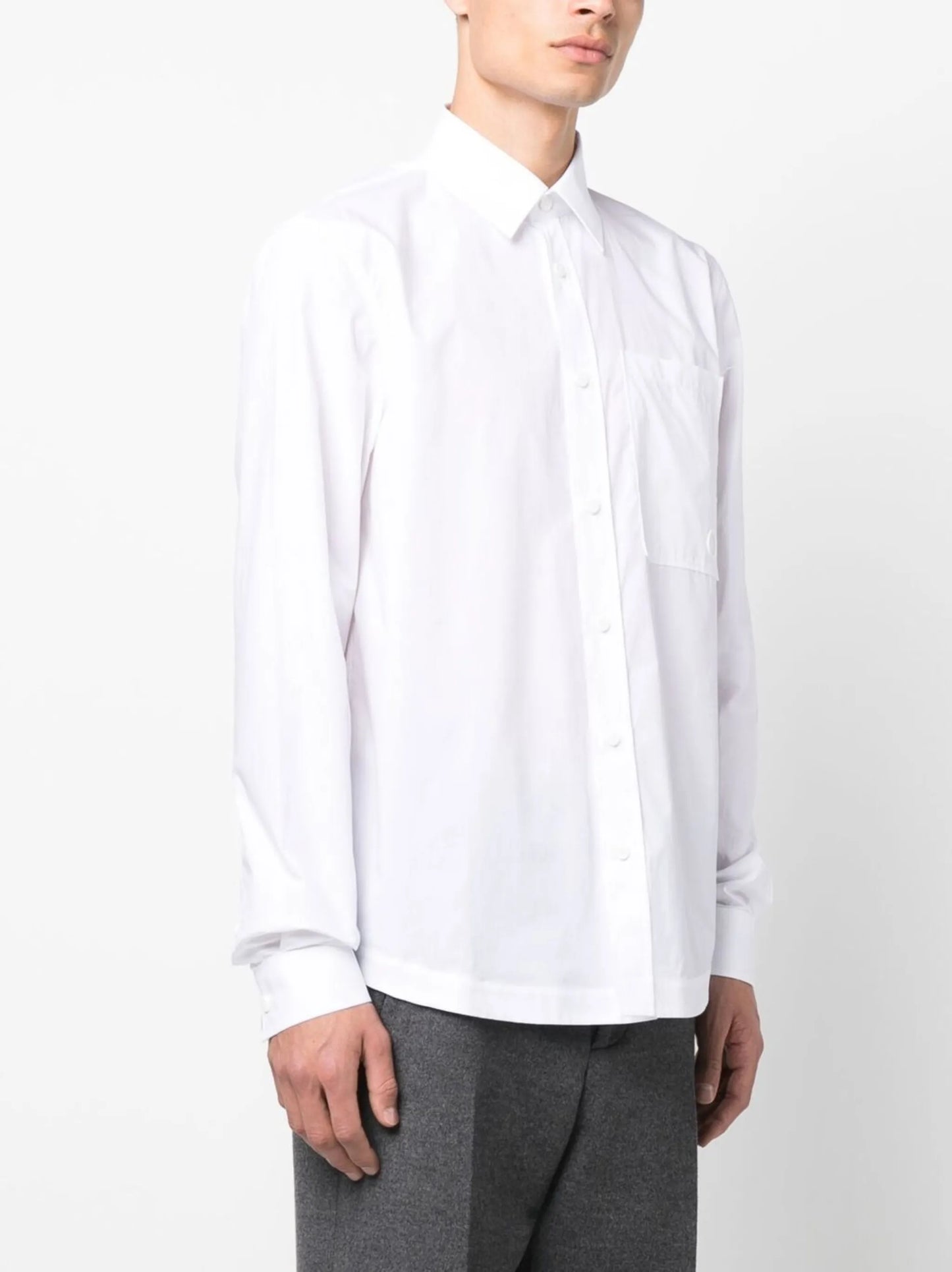 patch-pocket cotton shirt