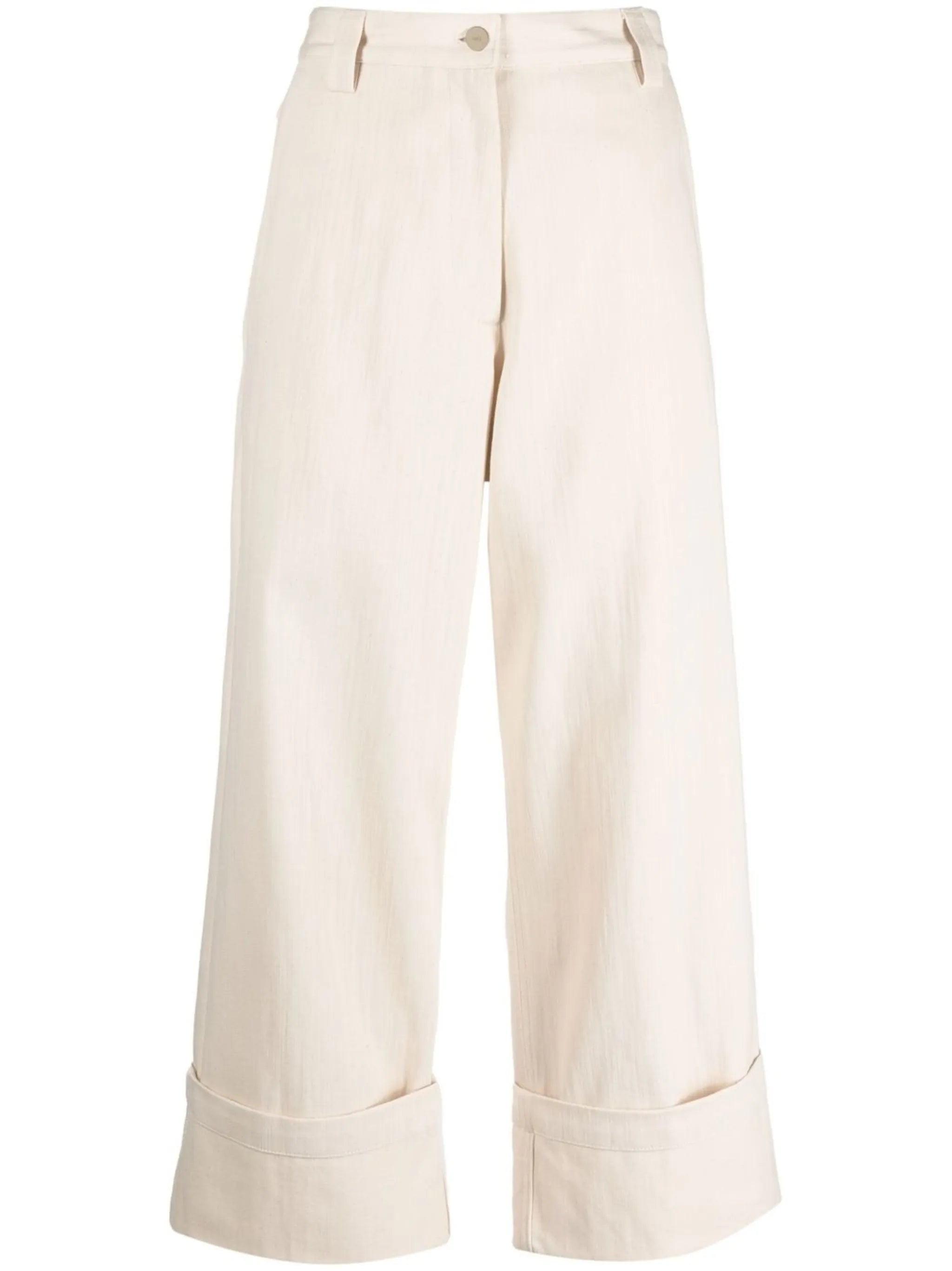 cropped cotton trousers