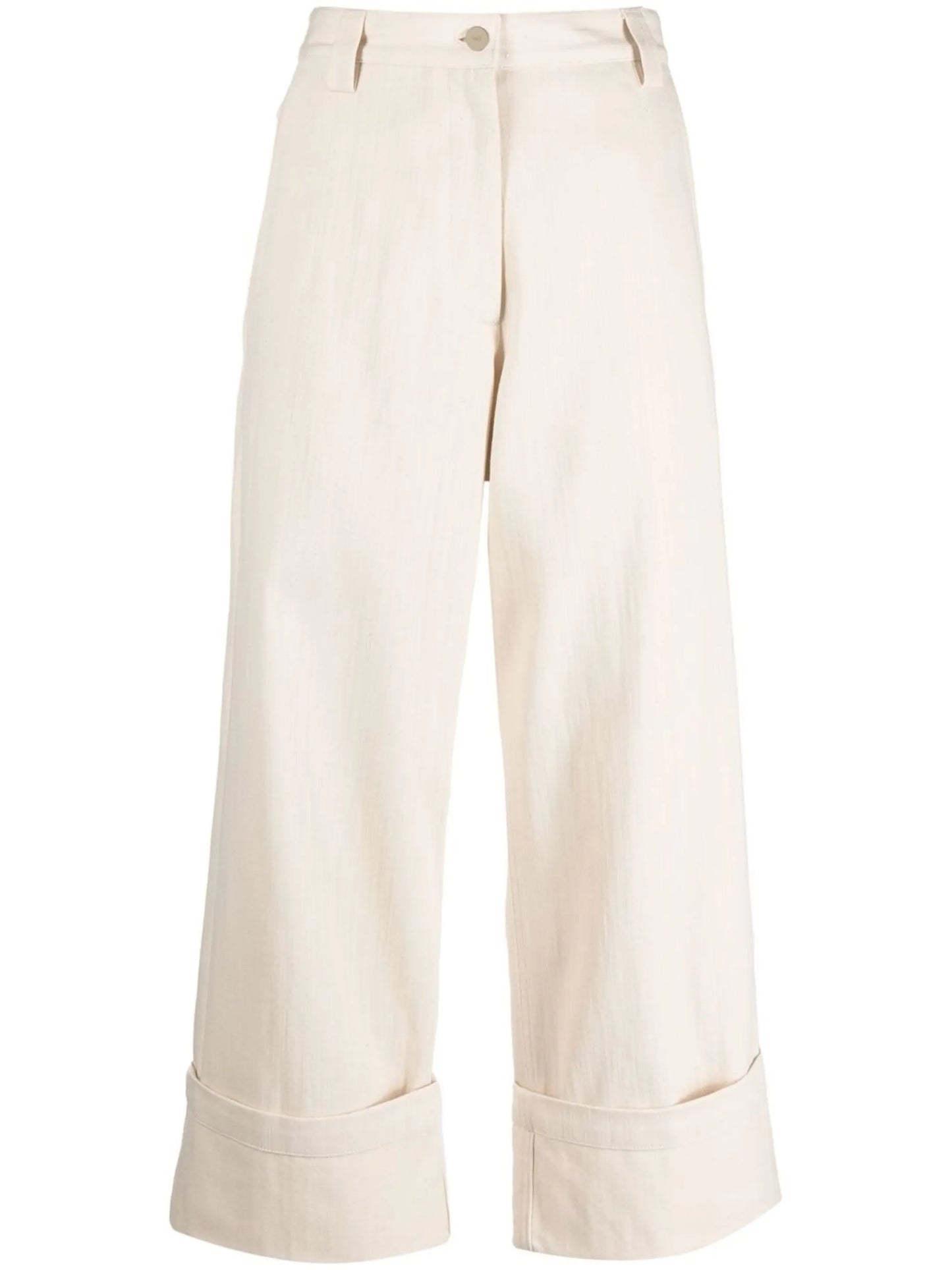 cropped cotton trousers