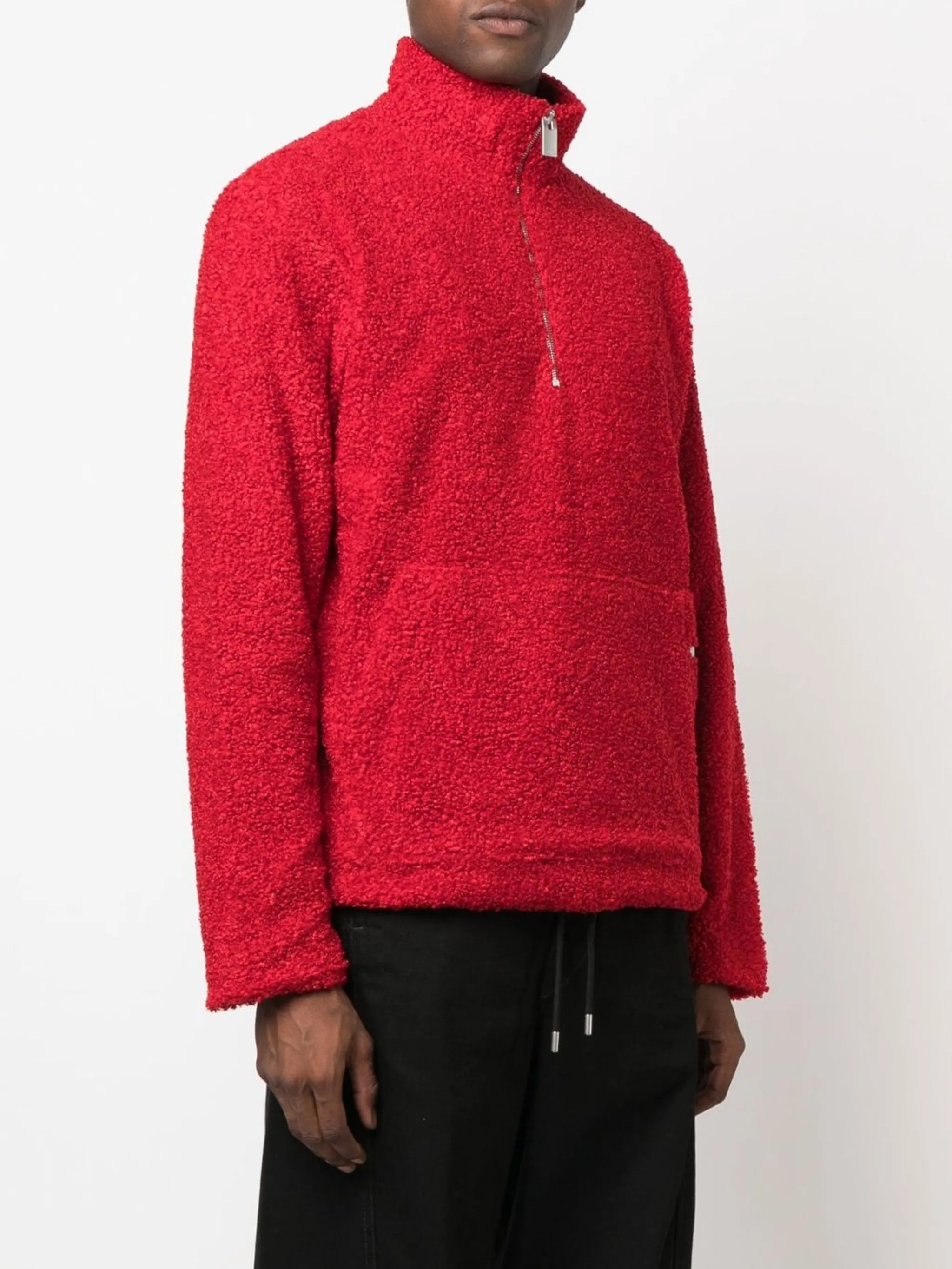 bouclé half-zip sweatshirt