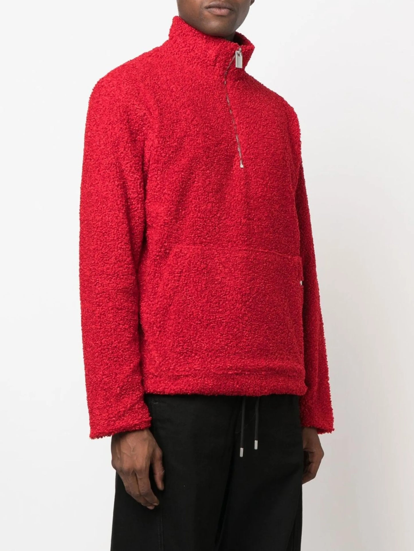 bouclé half-zip sweatshirt