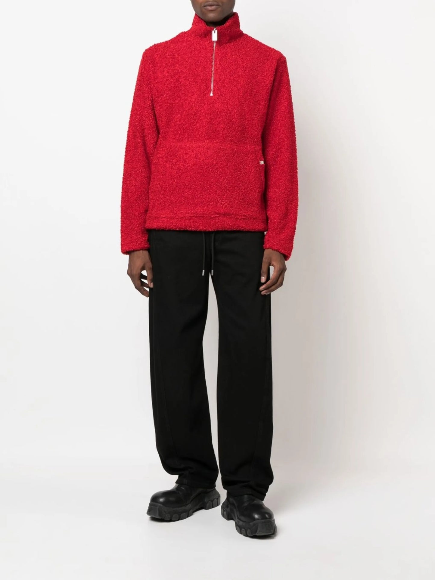 bouclé half-zip sweatshirt
