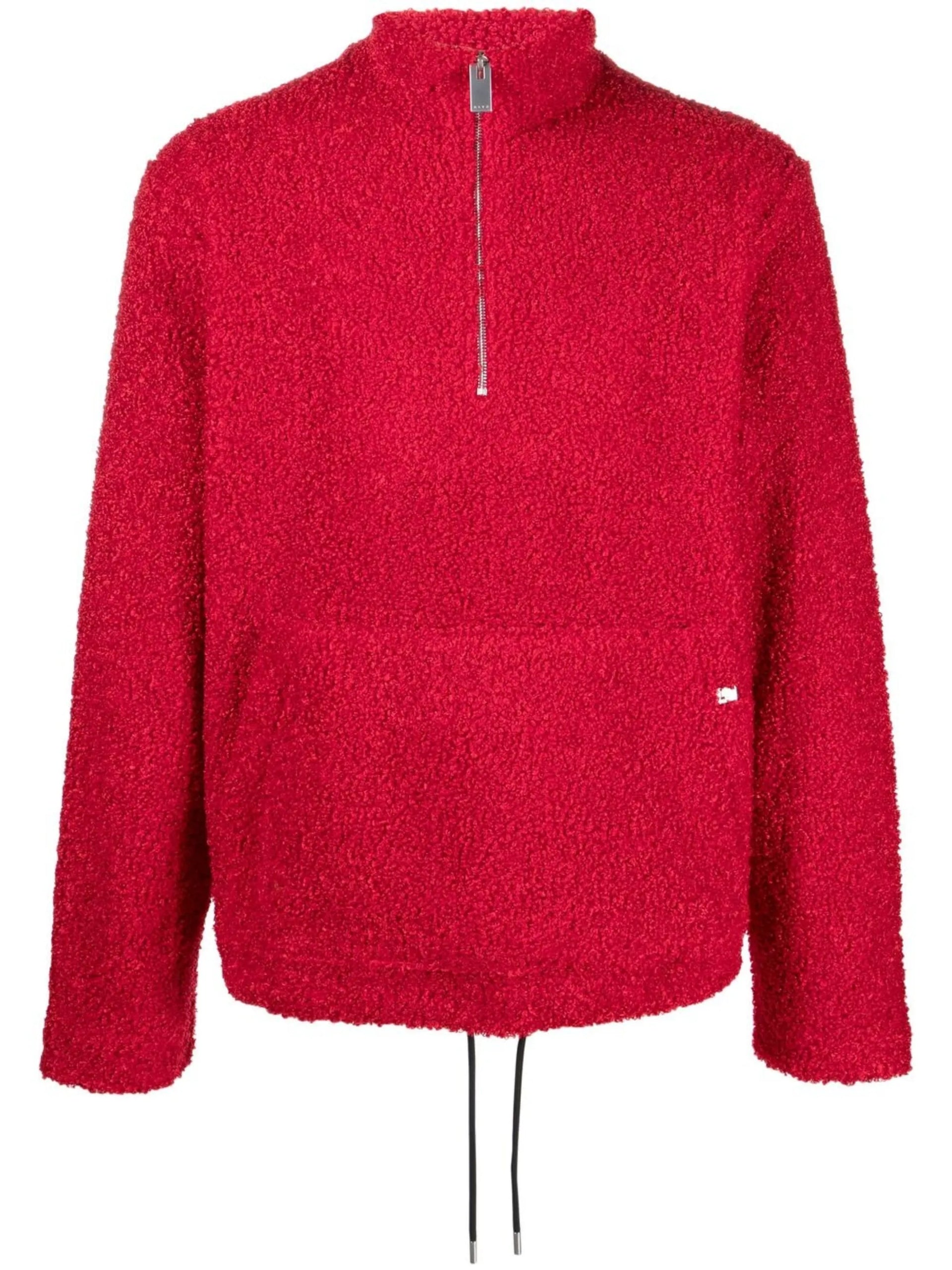 bouclé half zip sweatshirt