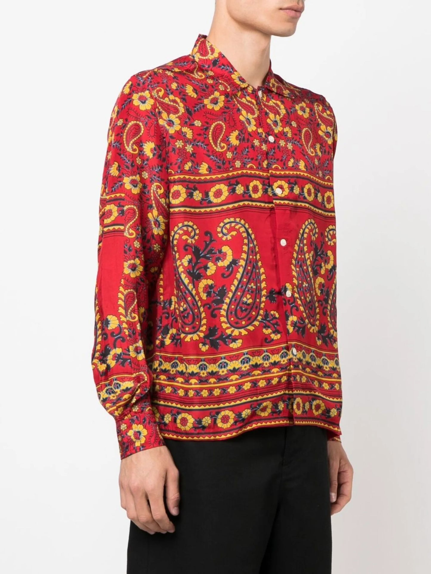 paisley-print shirt