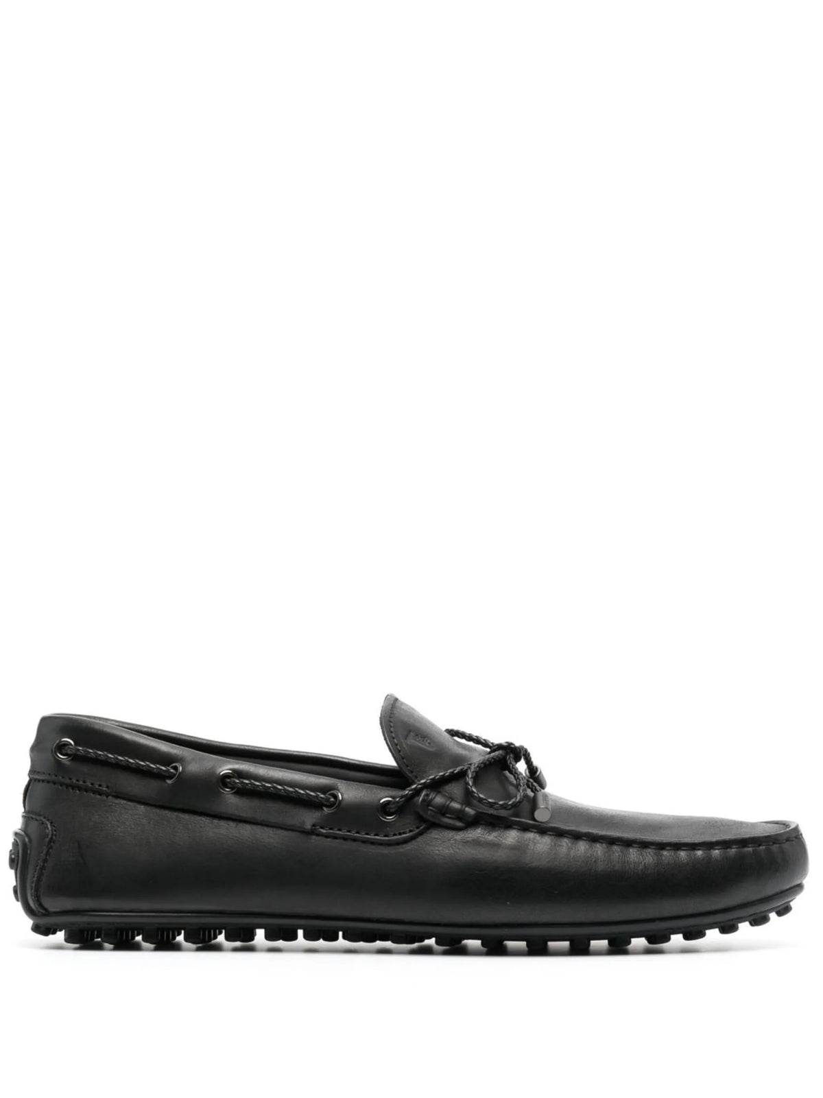 bow-detail leather loafers