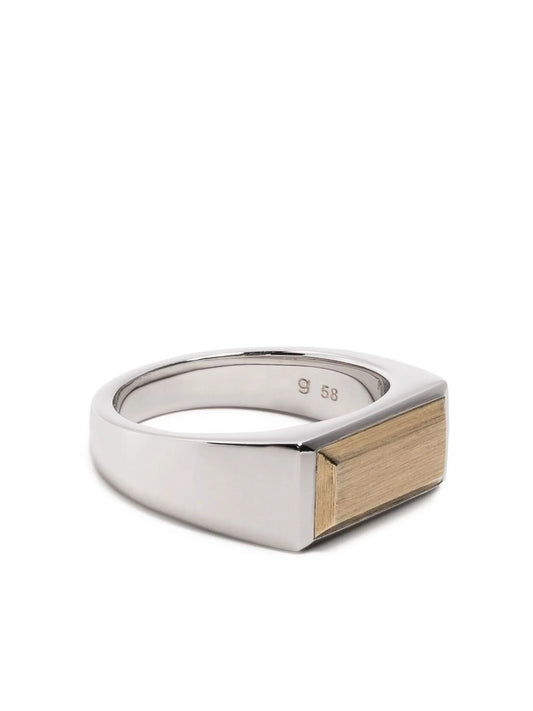 Peaky rectangle band ring