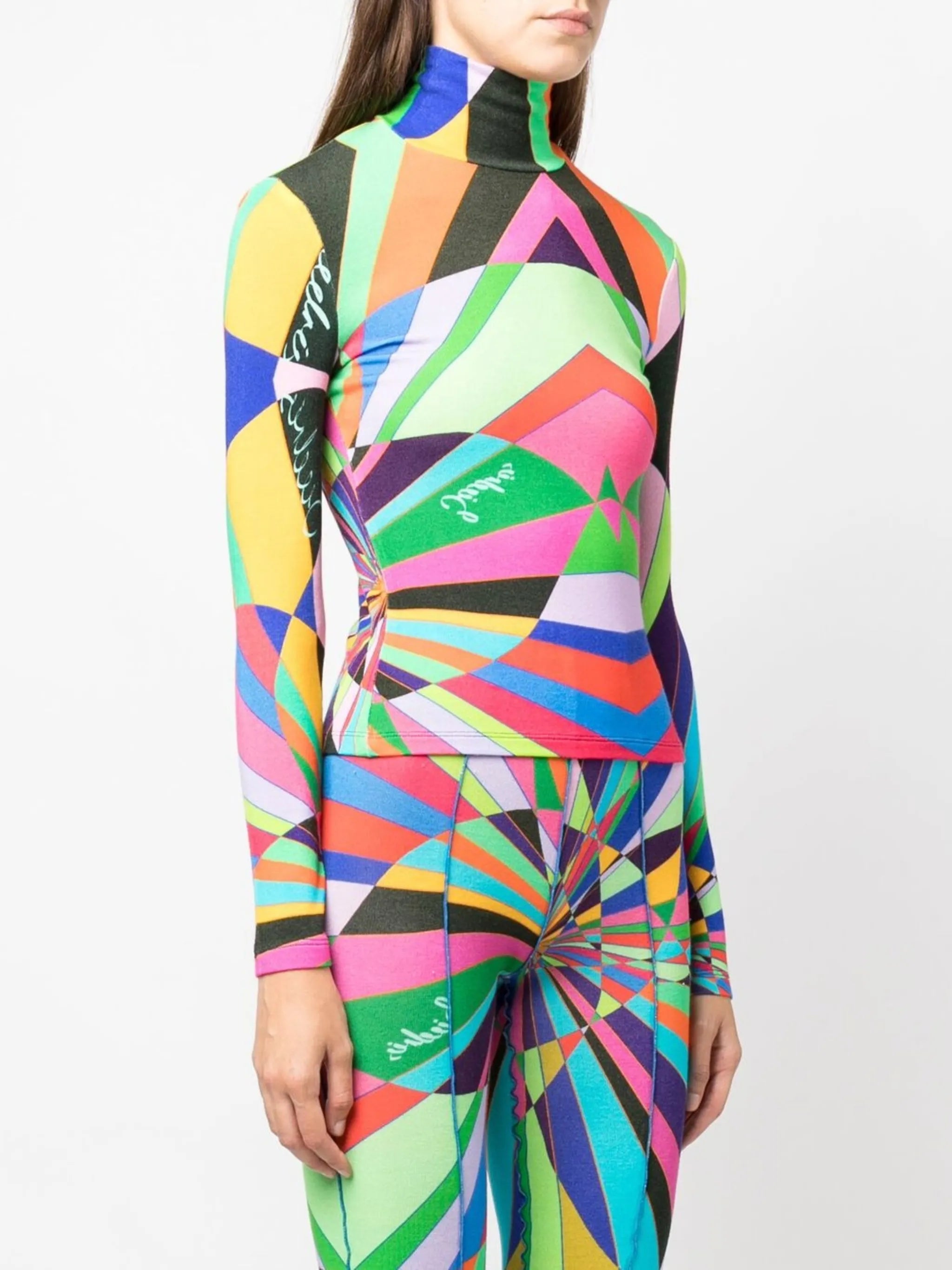 Cody geometric-print top