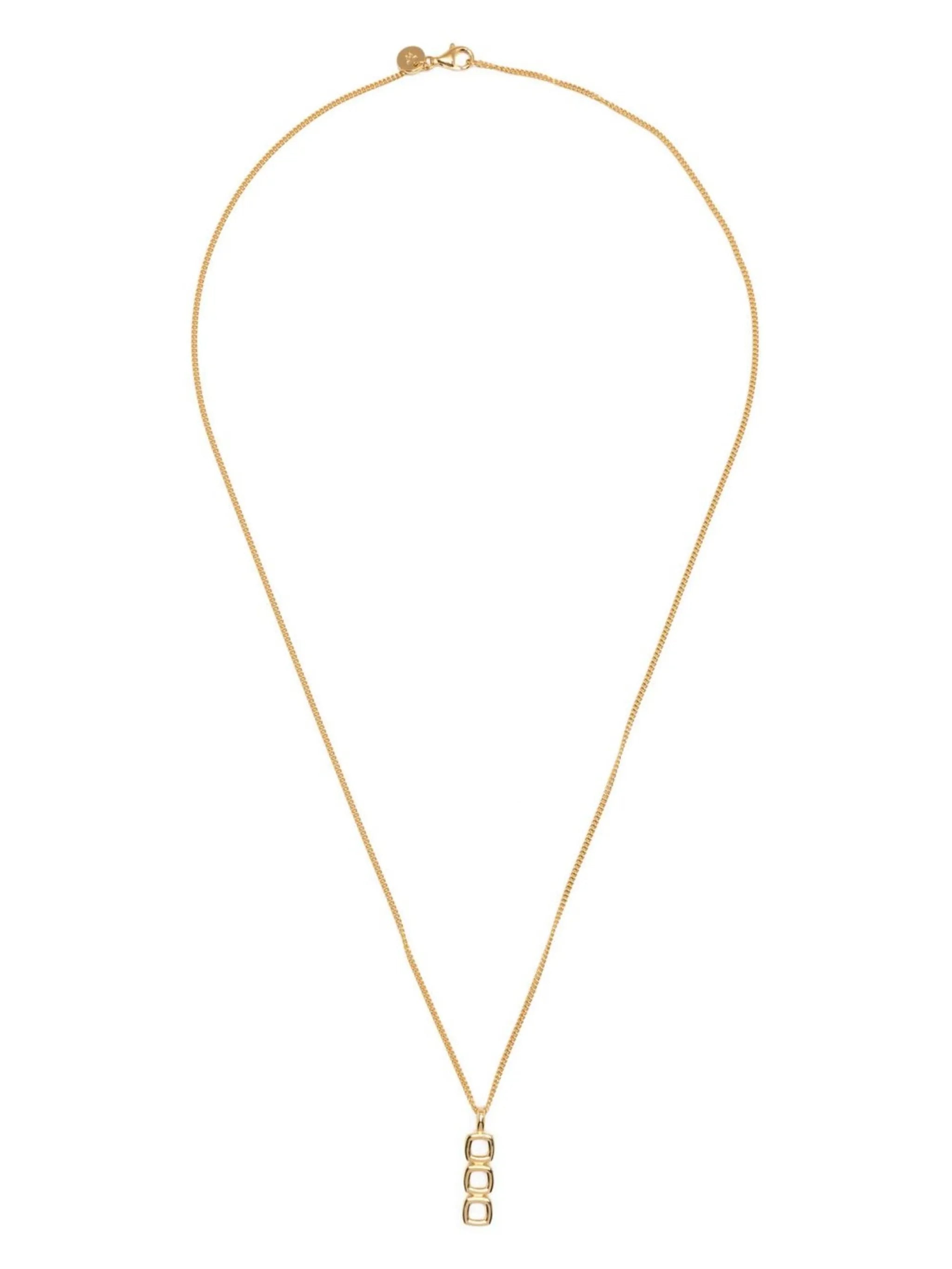 18k gold-plated sterling silver Mini Cushion Open pendant