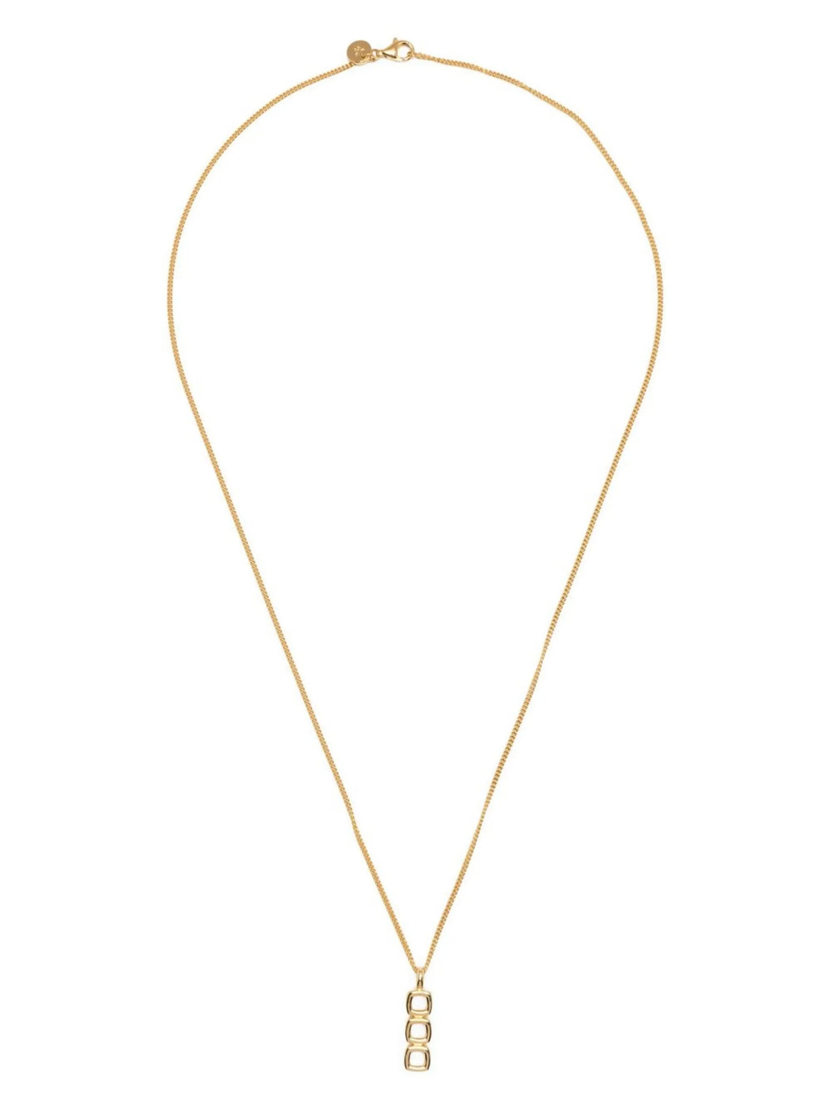 18k gold-plated sterling silver Mini Cushion Open pendant