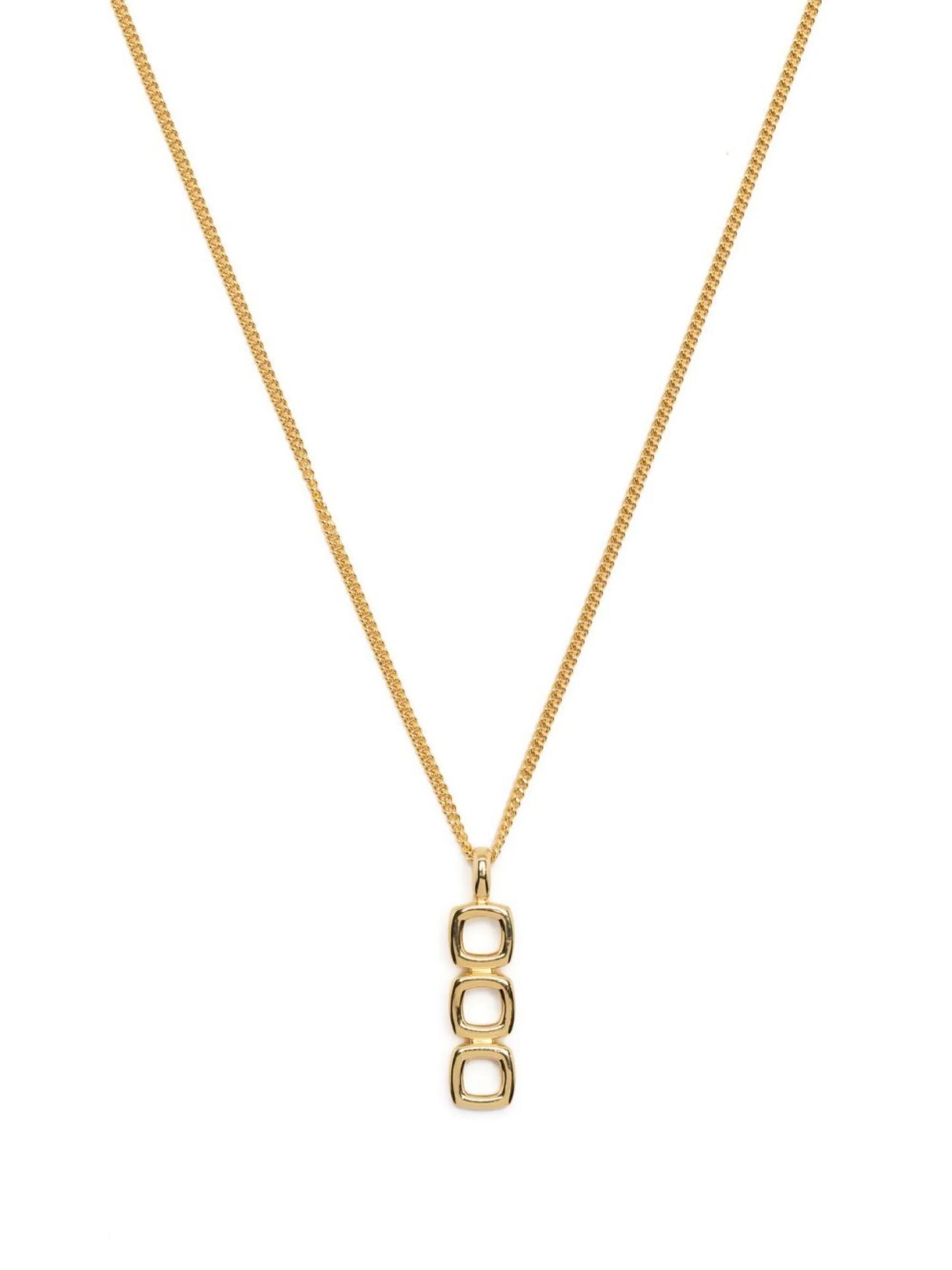 18k gold-plated sterling silver Mini Cushion Open pendant