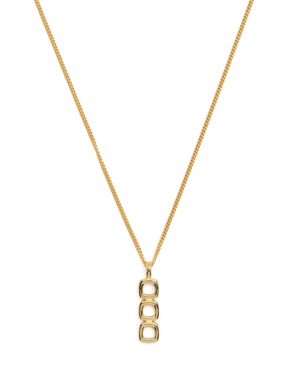 18k gold-plated sterling silver Mini Cushion Open pendant