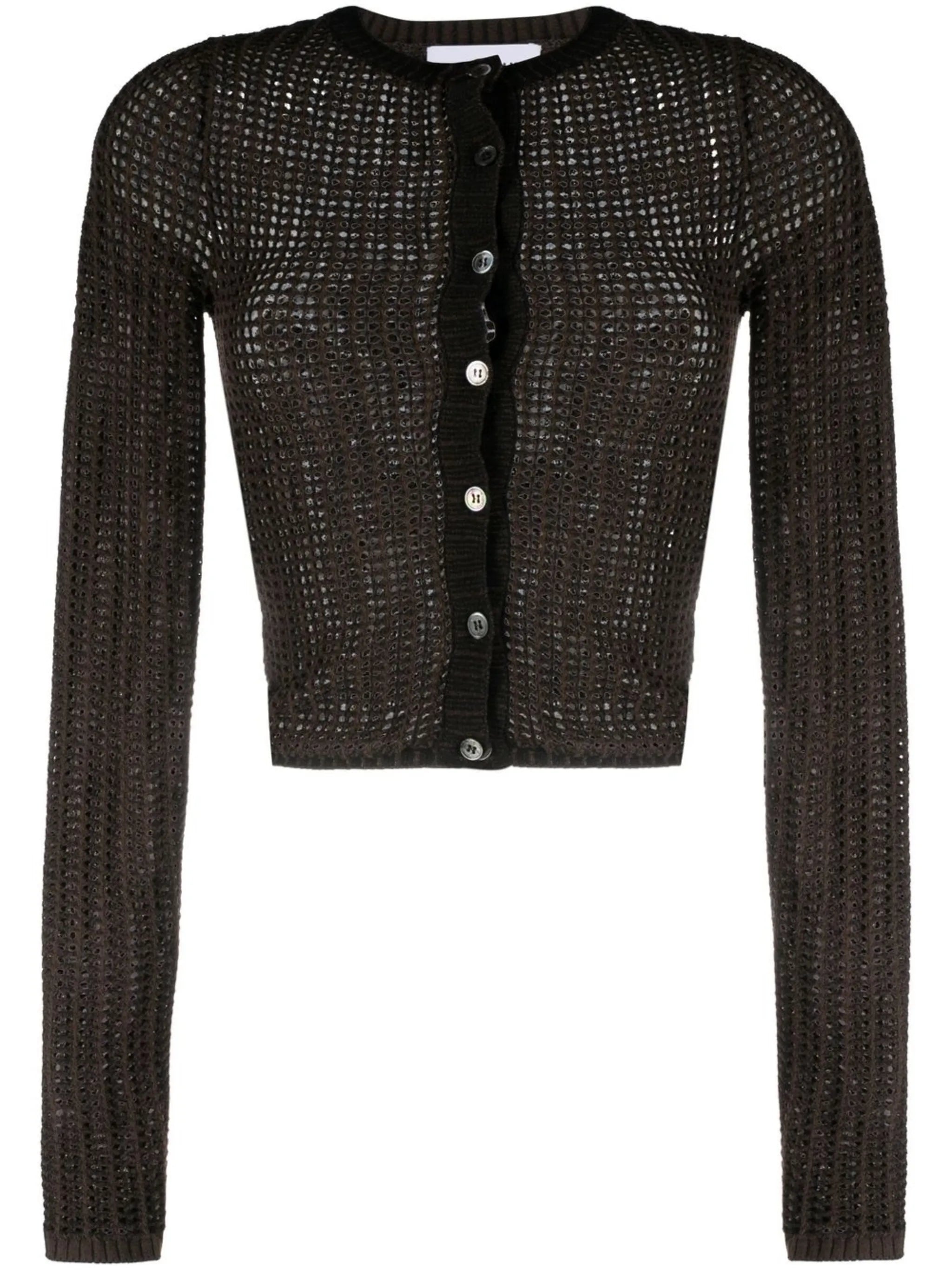 round-neck cardigan