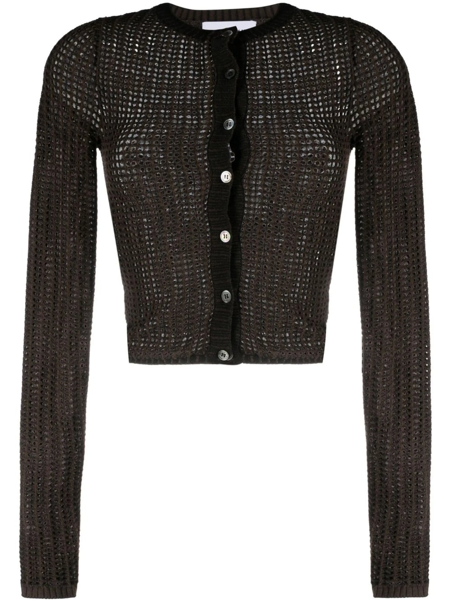 round-neck cardigan