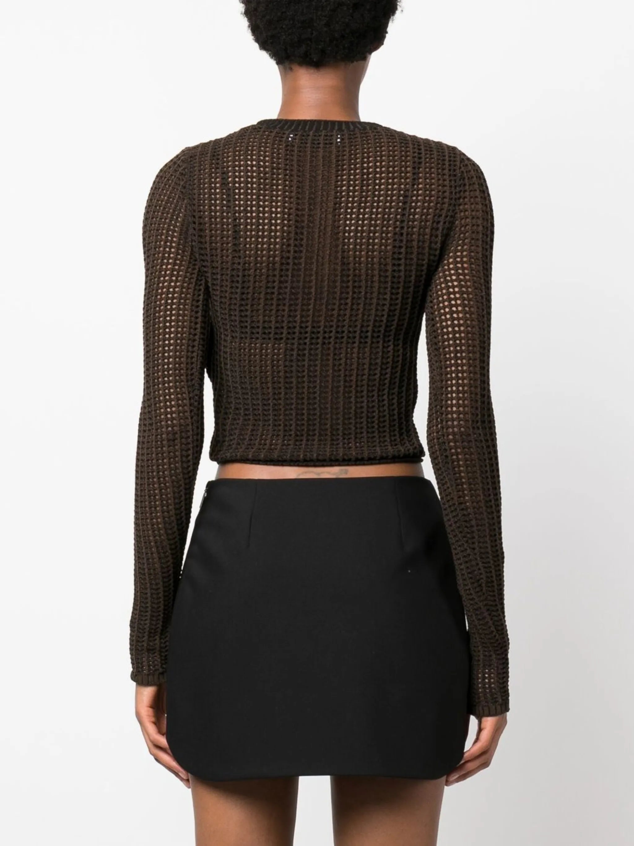 round-neck cardigan