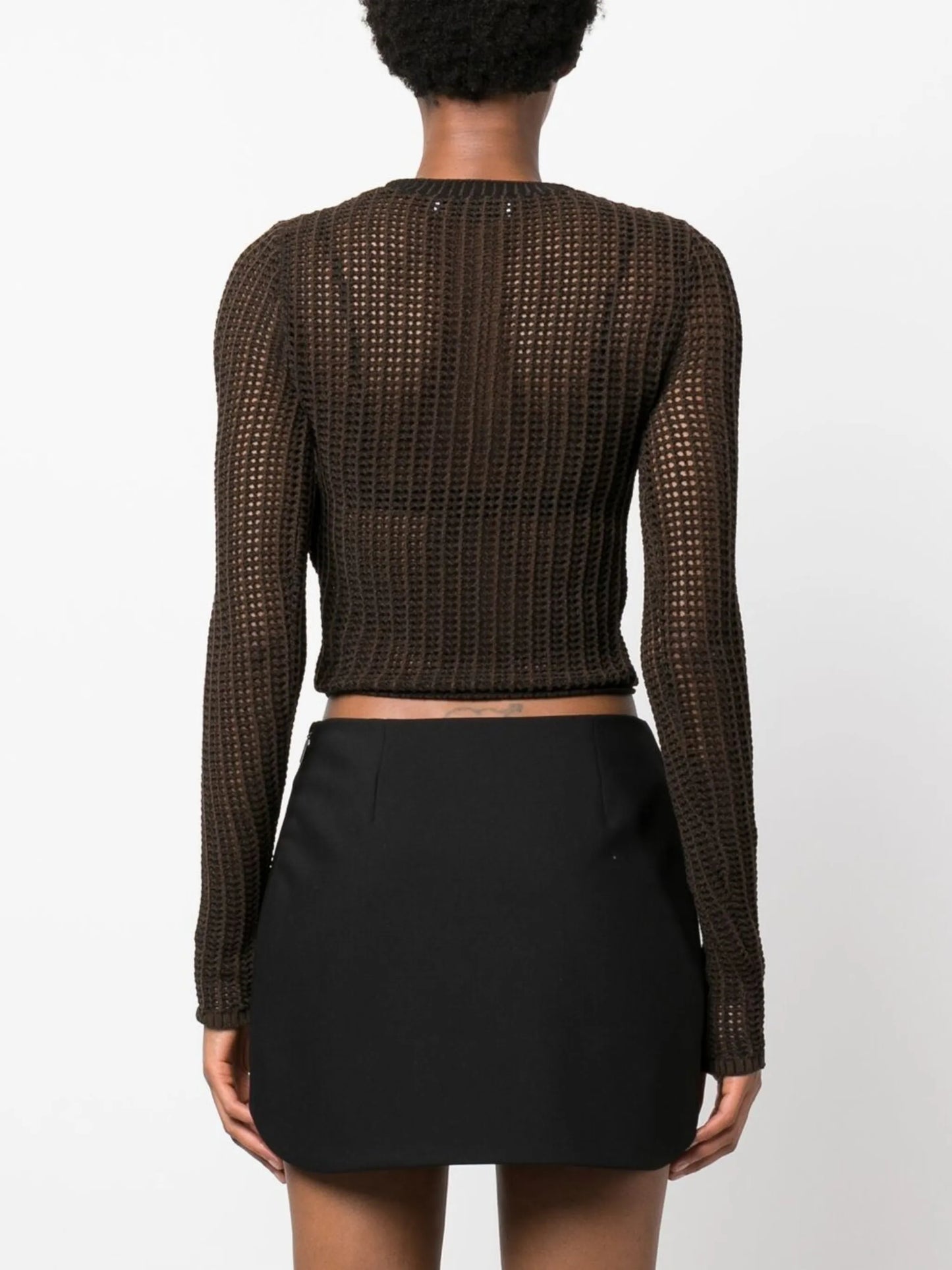 round-neck cardigan