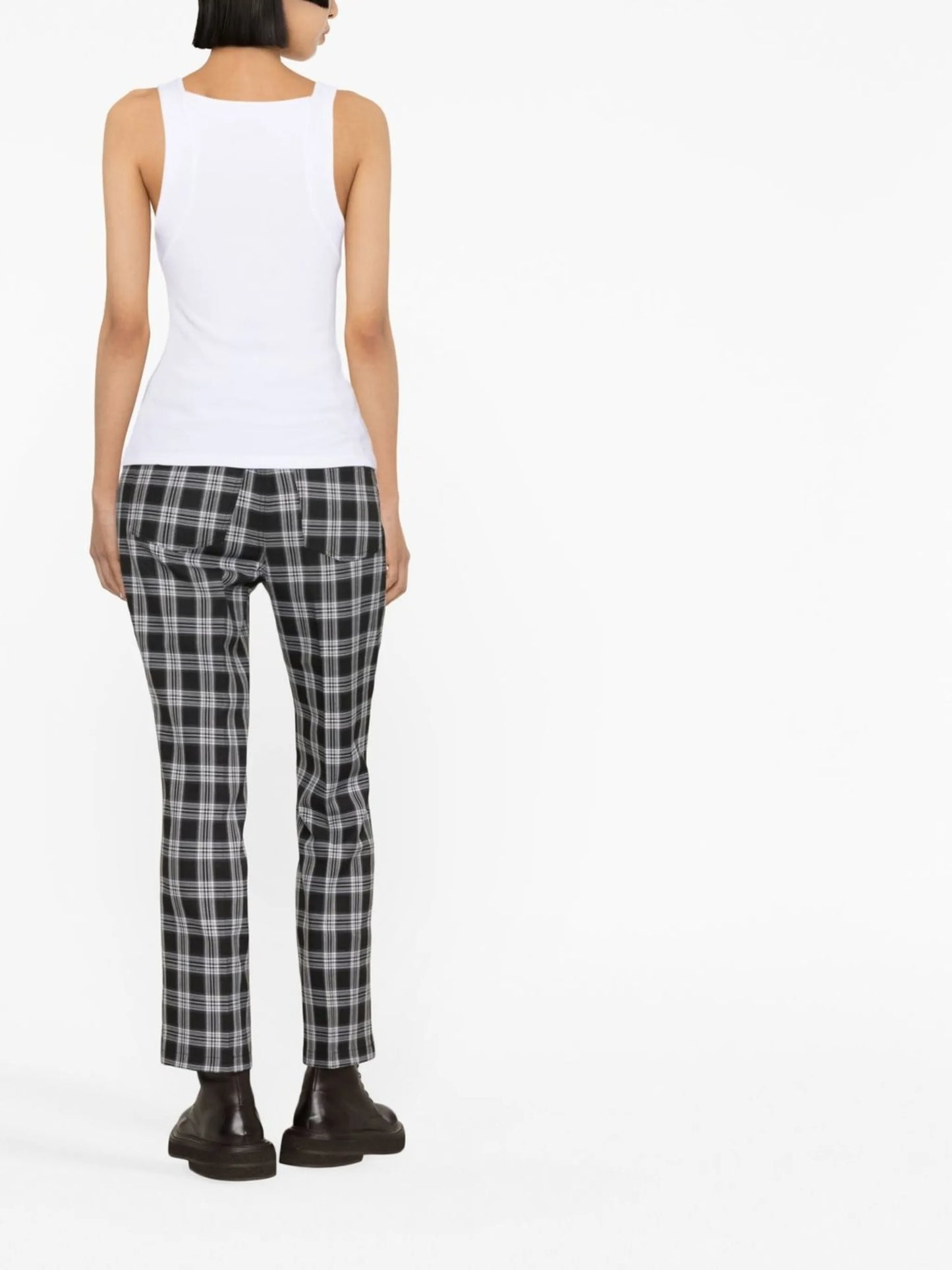 square-neck organic-cotton vest