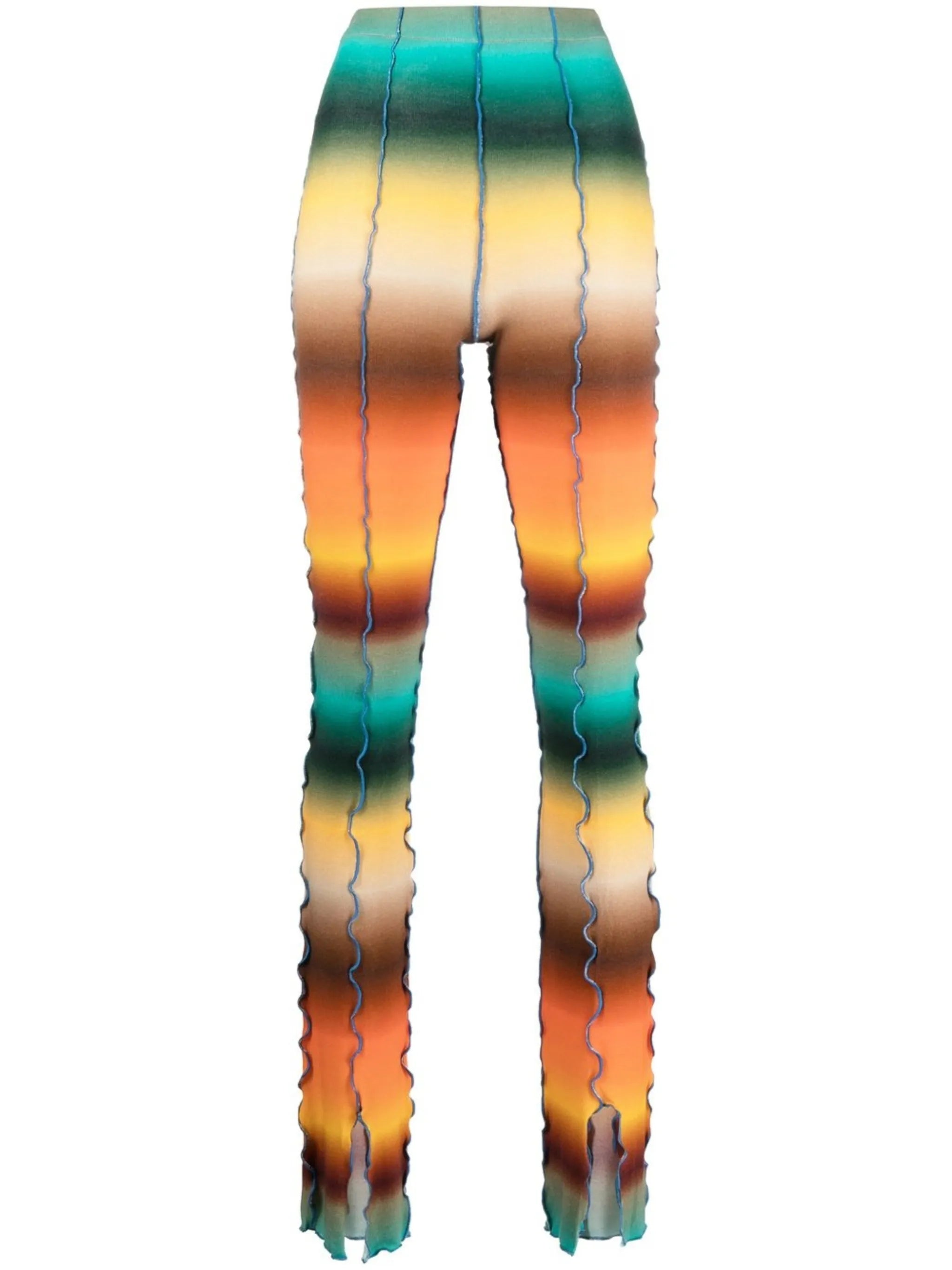Mult gradient flared trousers