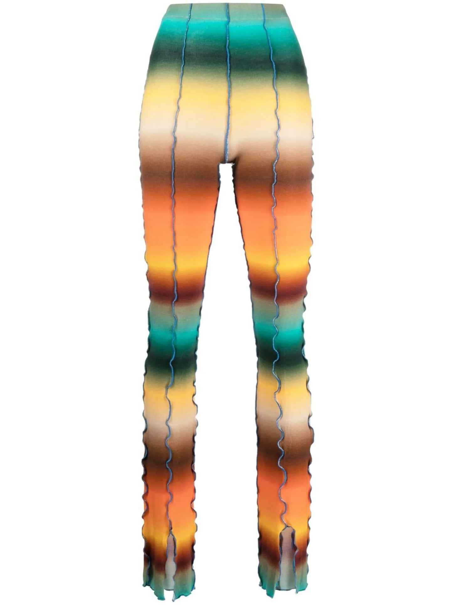 Mult gradient flared trousers