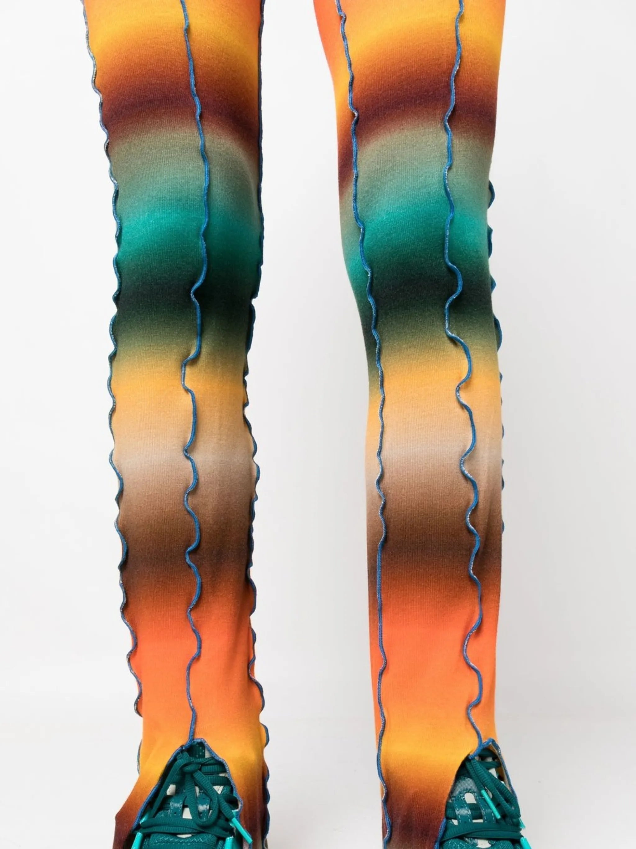 Mult gradient flared trousers