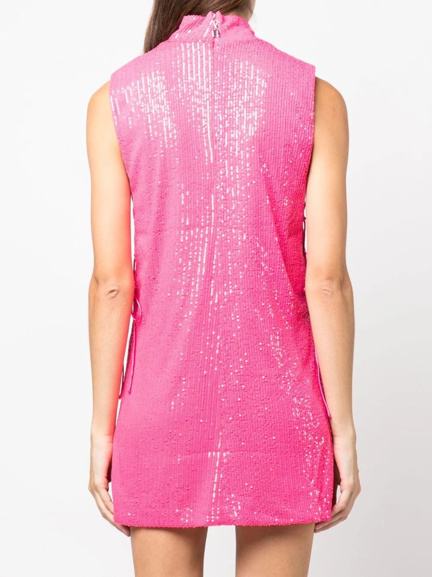 sequin sleeveless mini dress